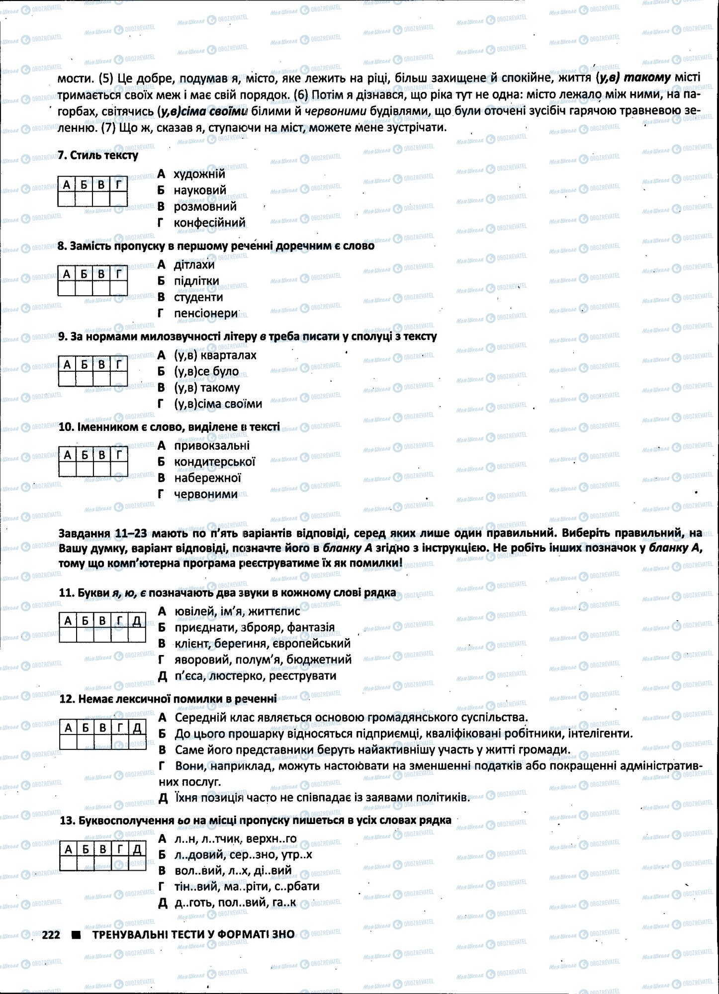 ЗНО Укр лит 11 класс страница 223