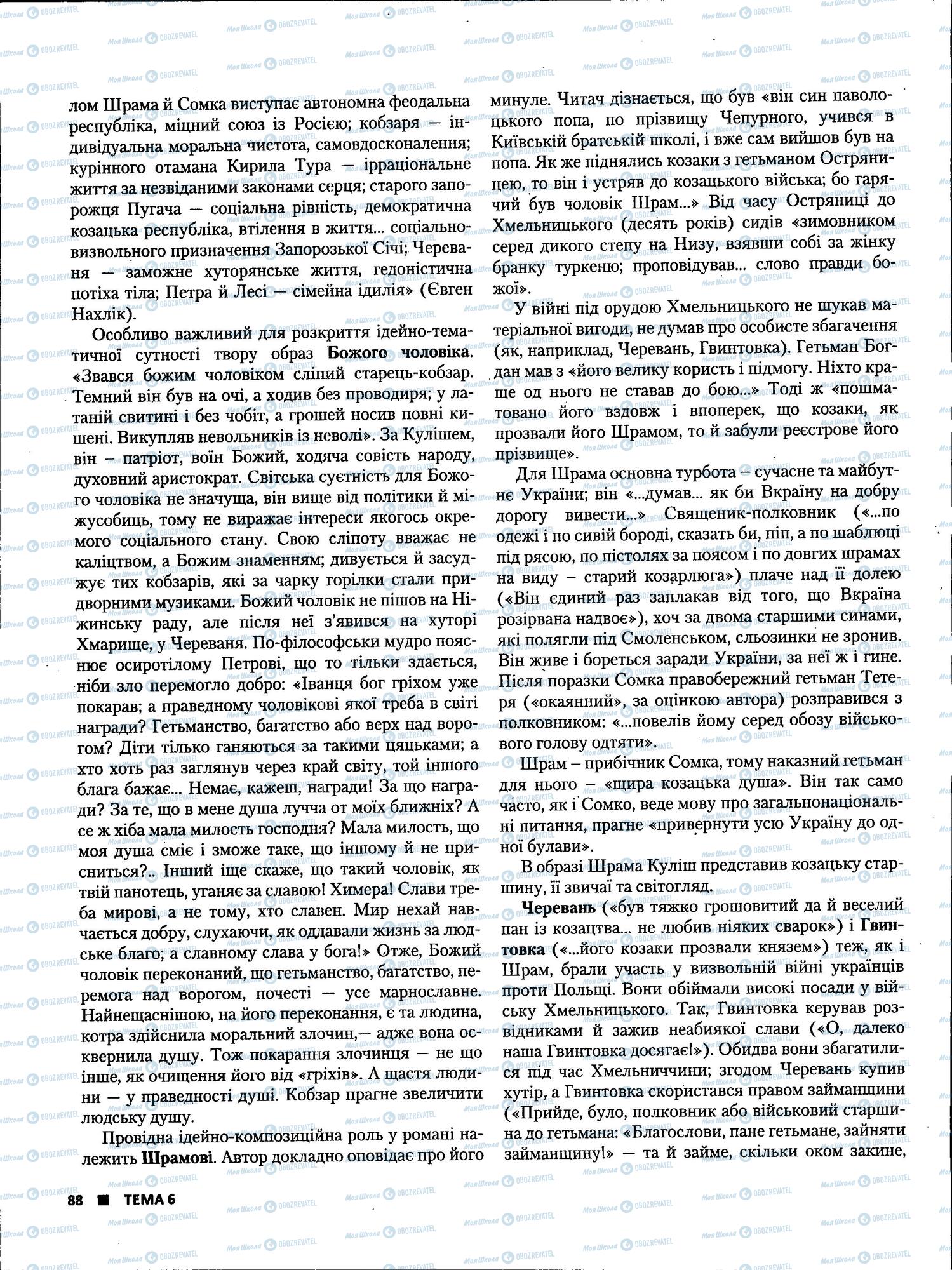ЗНО Українська література 11 клас сторінка 88