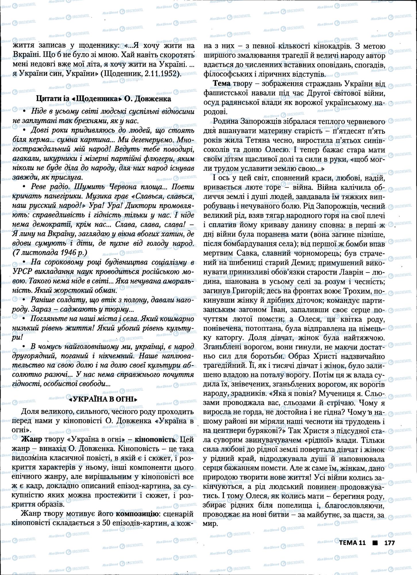 ЗНО Українська література 11 клас сторінка 177