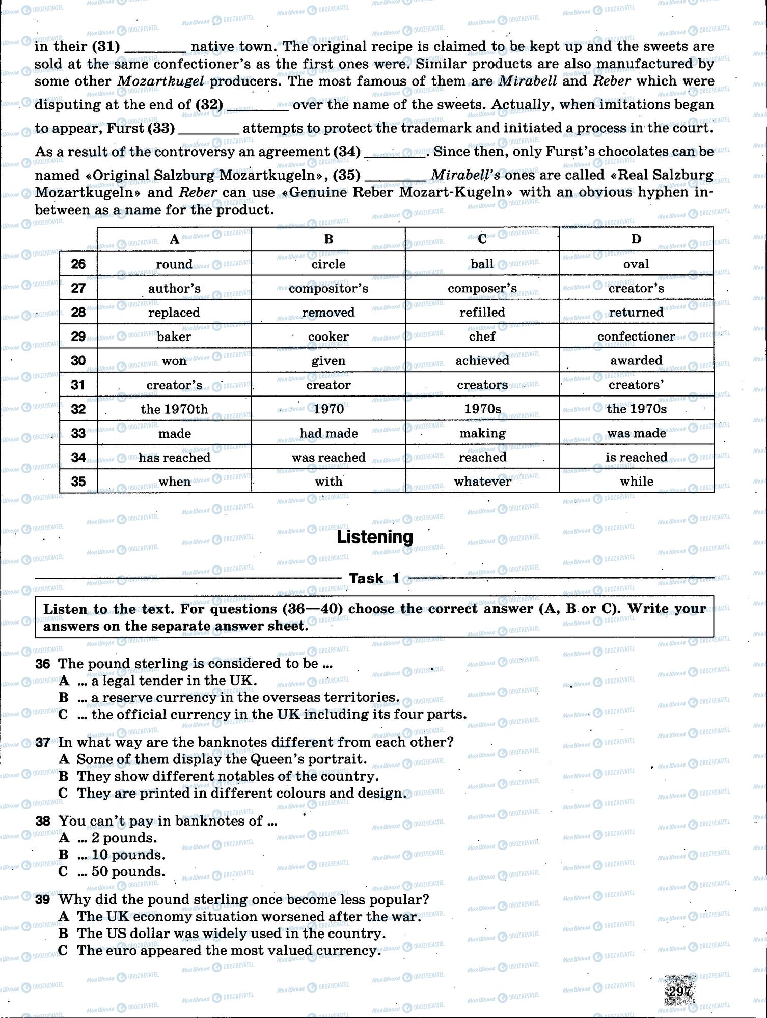 ЗНО Англійська мова 11 клас сторінка 296
