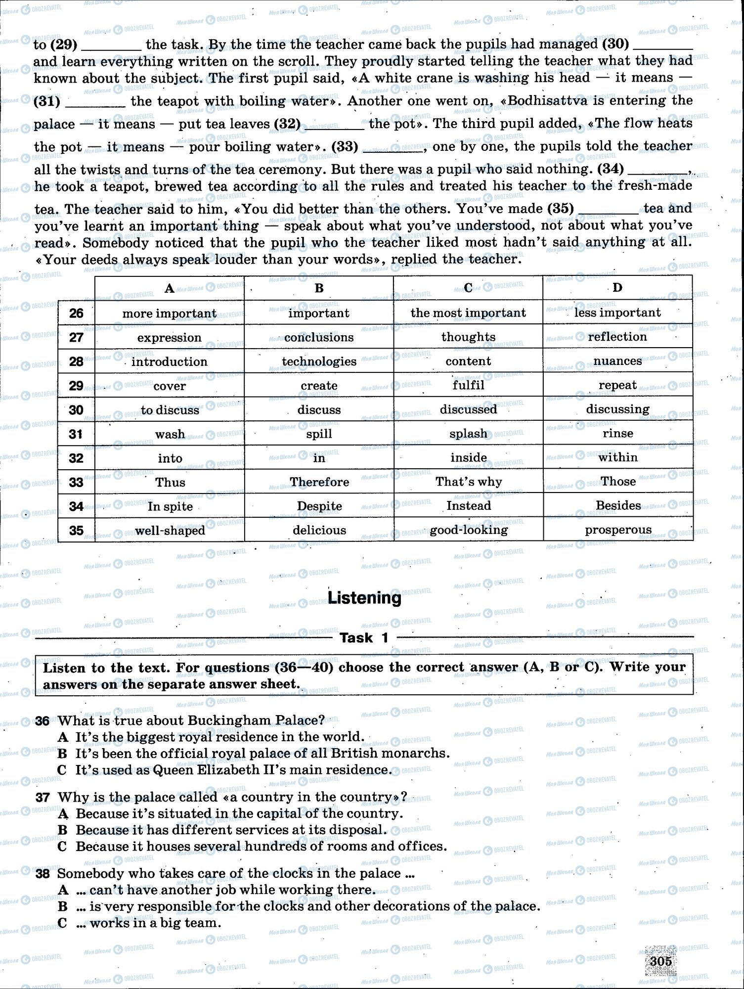 ЗНО Английский язык 11 класс страница 305