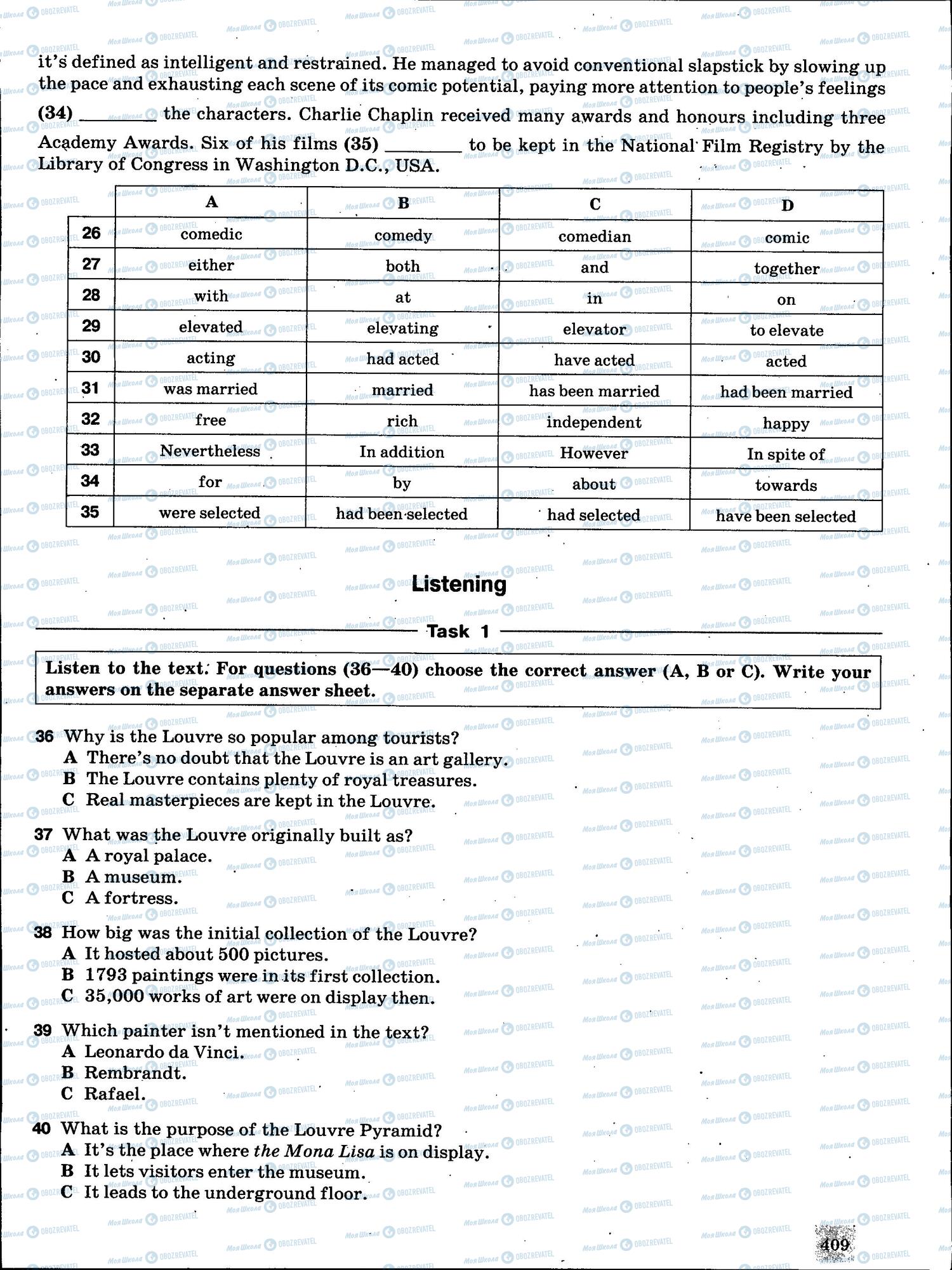 ЗНО Англійська мова 11 клас сторінка 409
