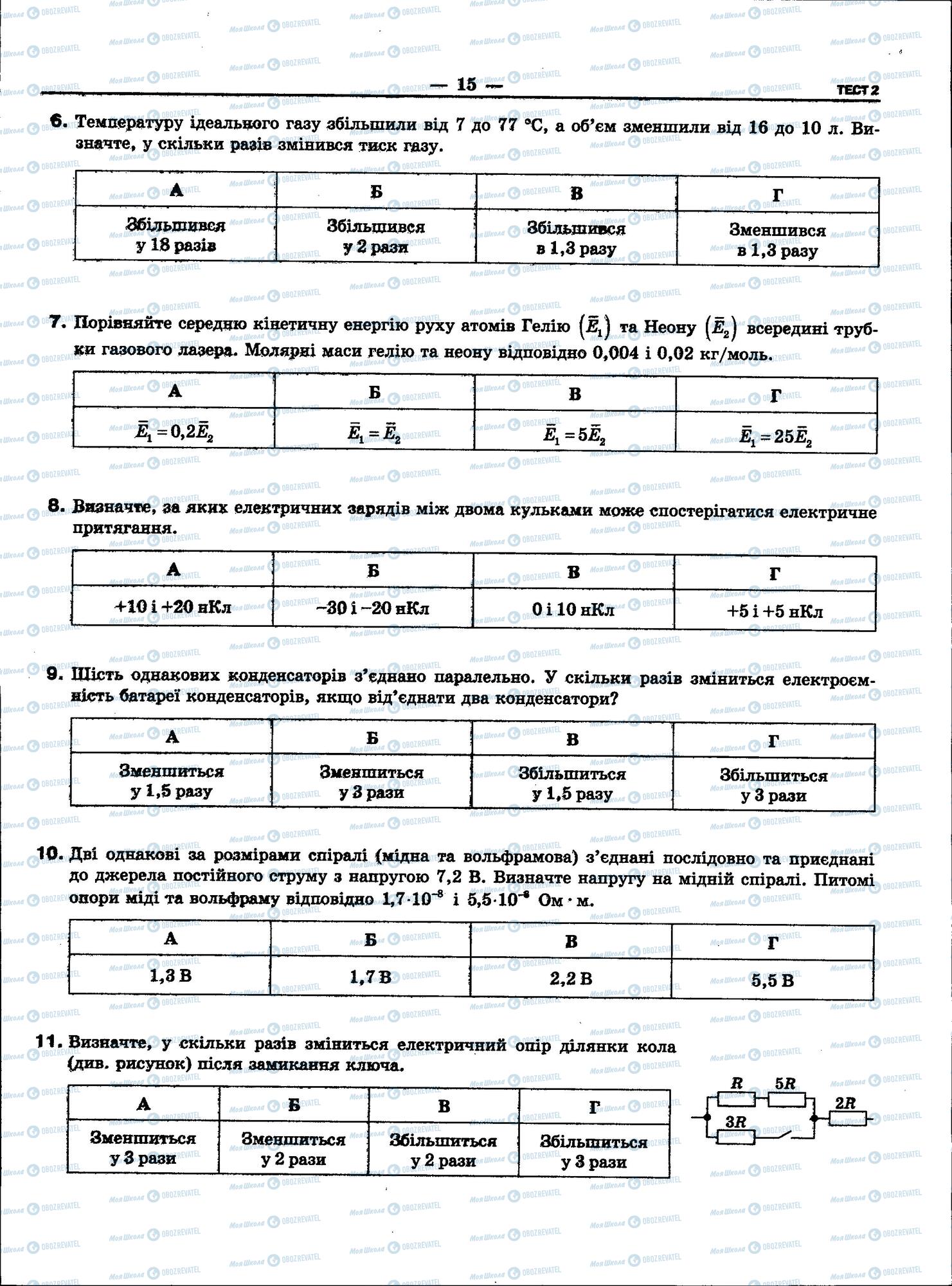 ЗНО Физика 11 класс страница 15