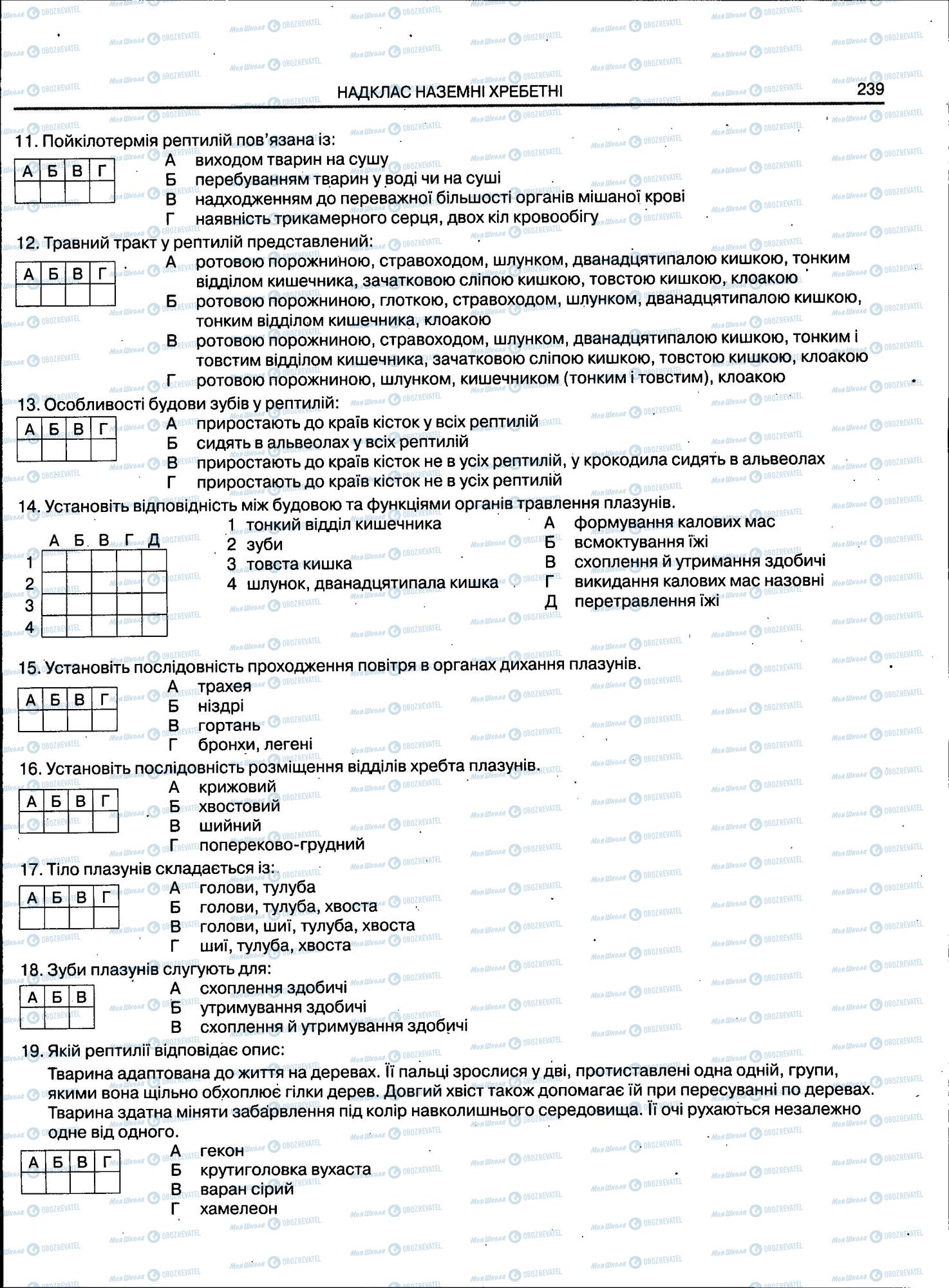 ЗНО Биология 11 класс страница 239