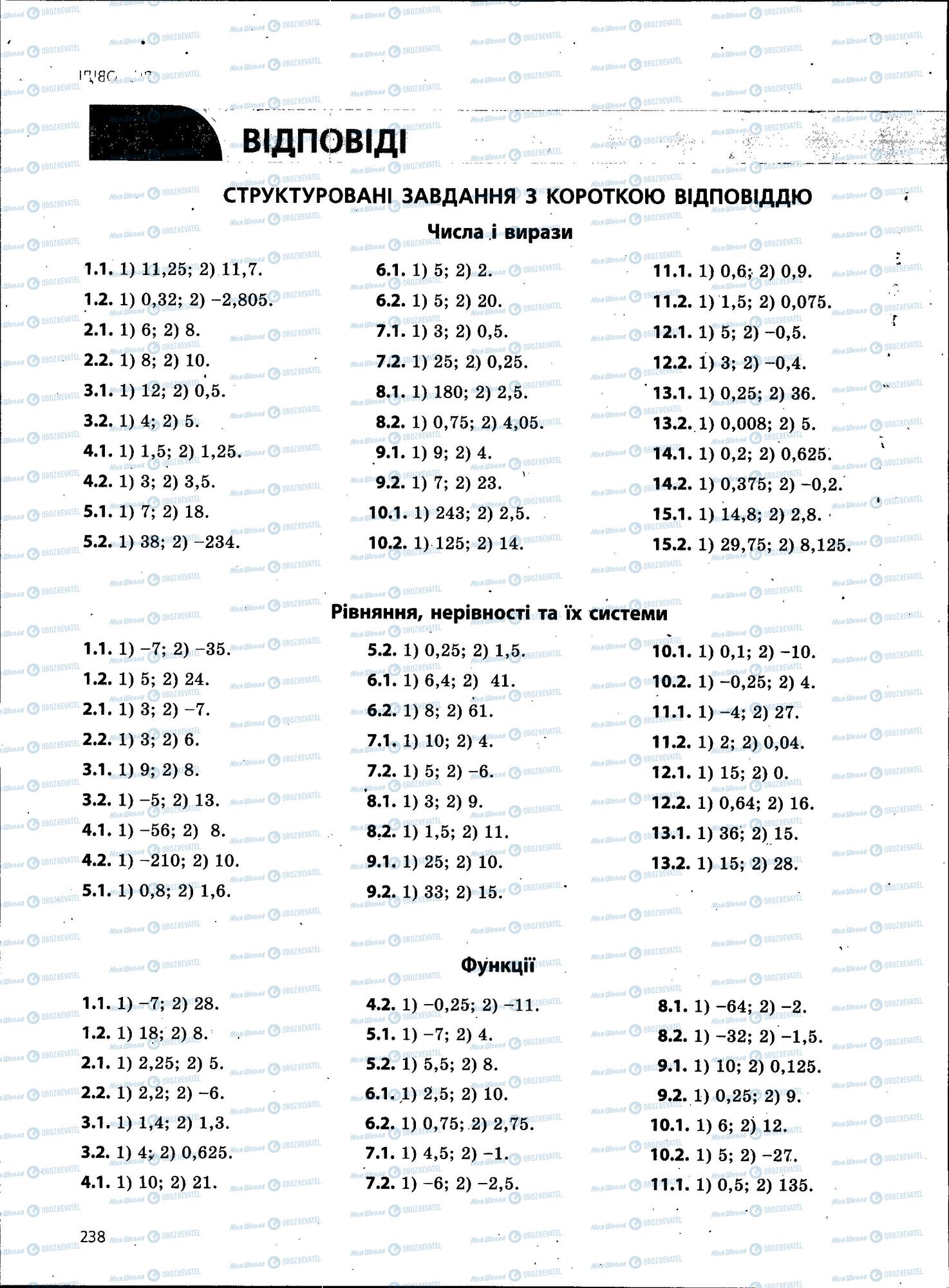 ЗНО Математика 11 клас сторінка 238