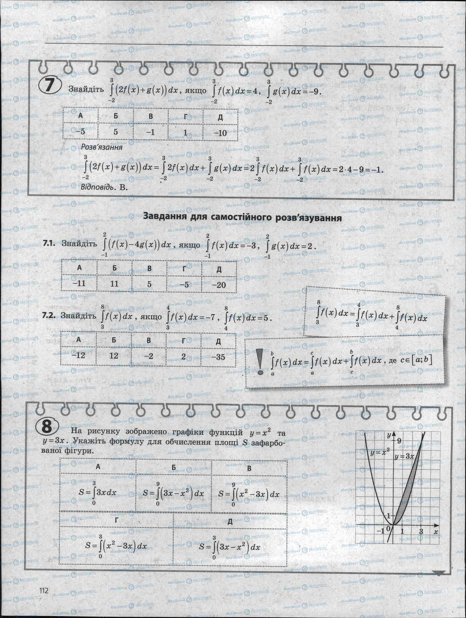 ЗНО Математика 11 клас сторінка 112