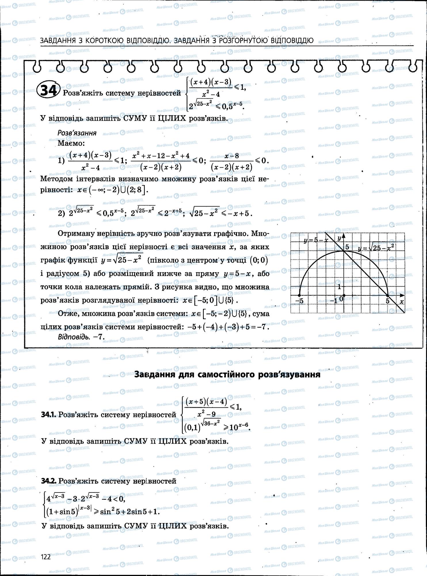 ЗНО Математика 11 класс страница 122