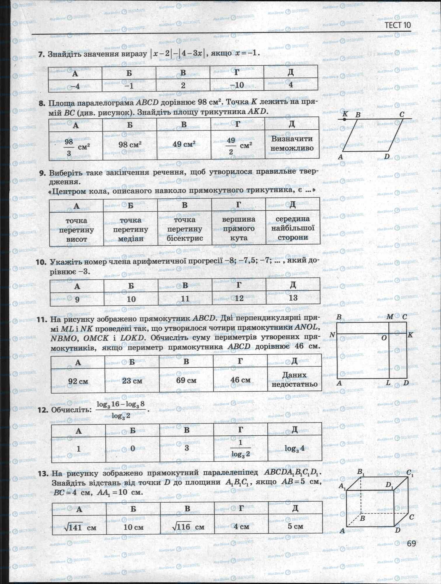 ЗНО Математика 11 клас сторінка 69