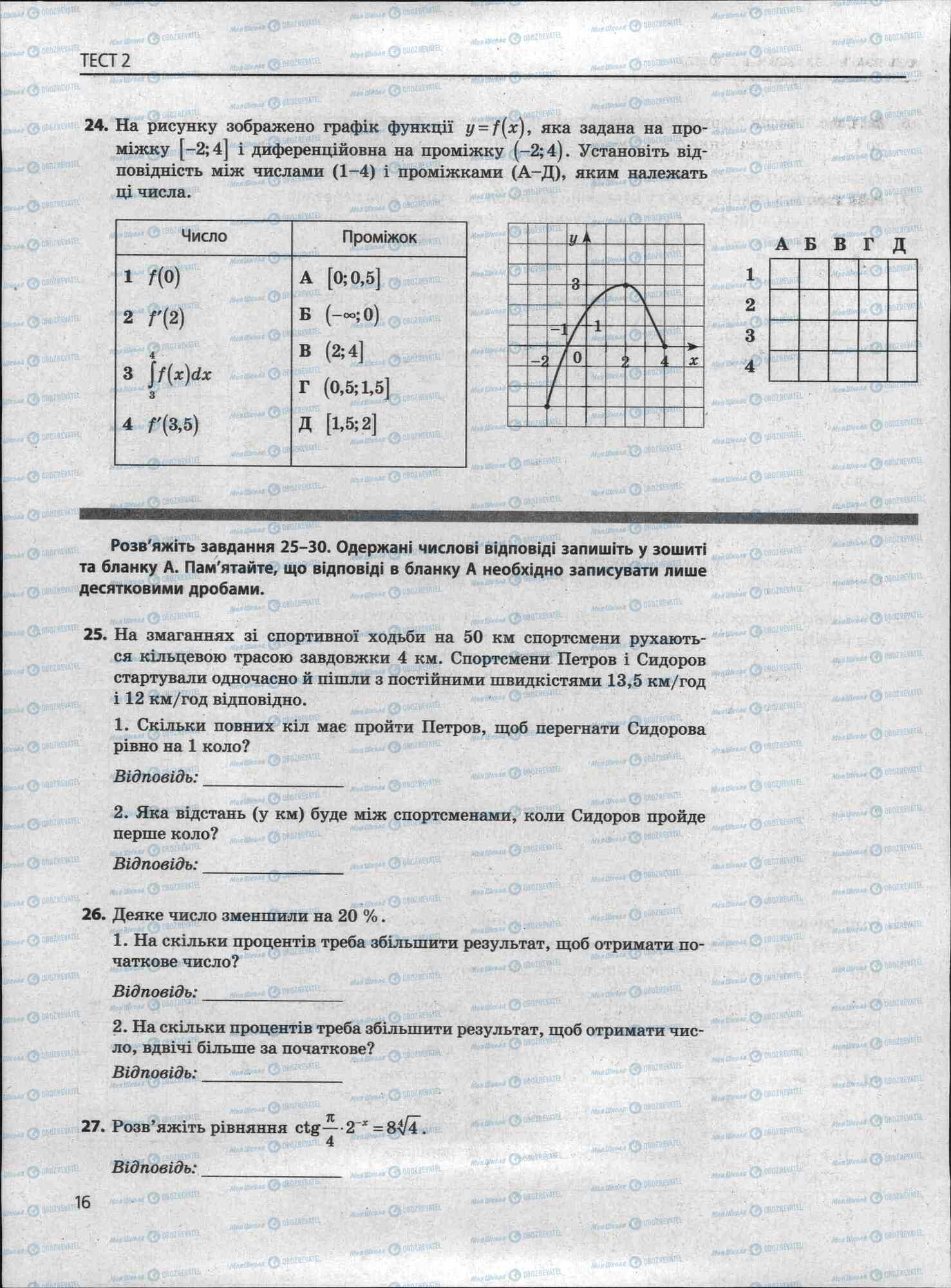 ЗНО Математика 11 класс страница 16