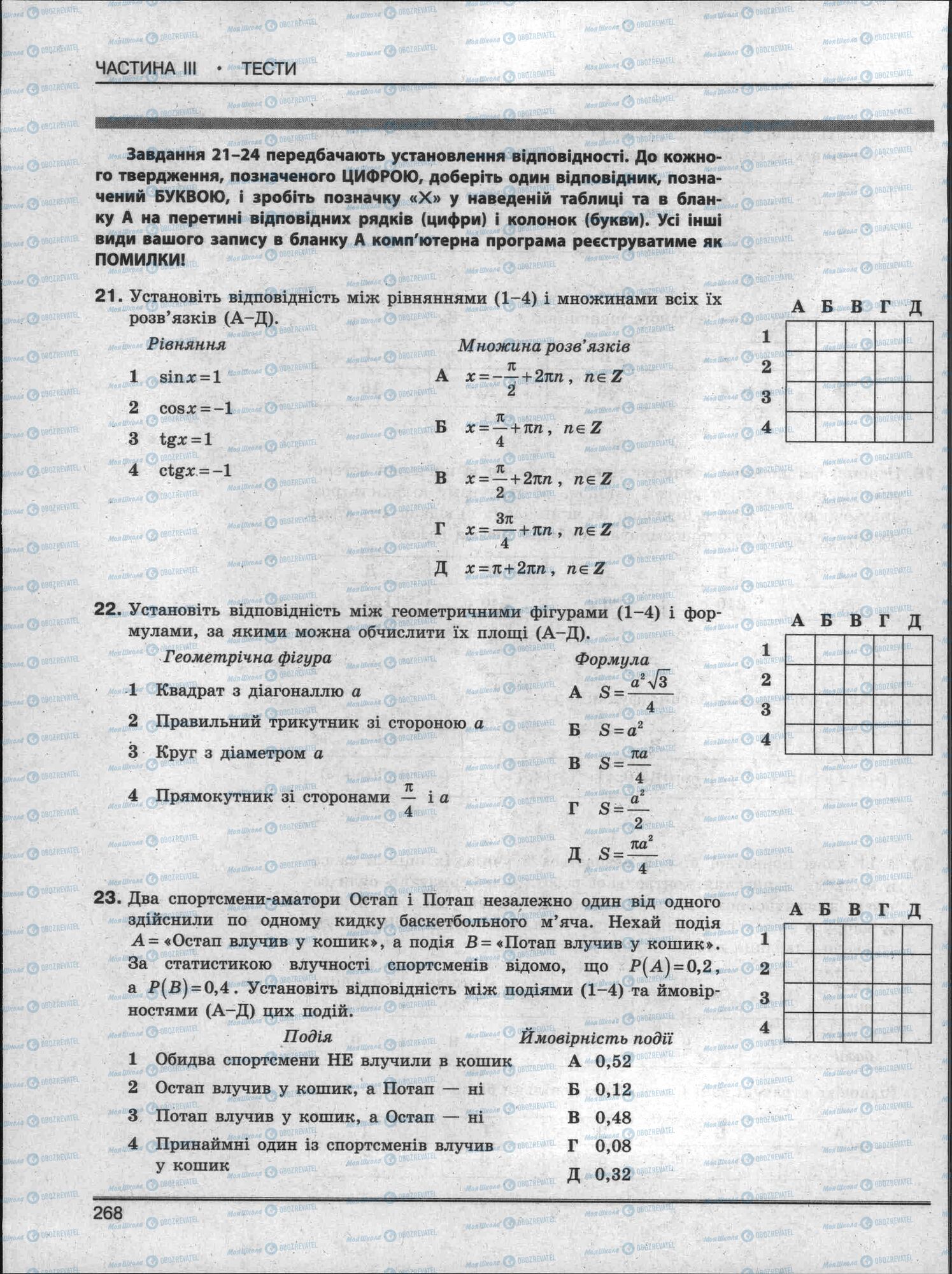 ЗНО Математика 11 класс страница 268