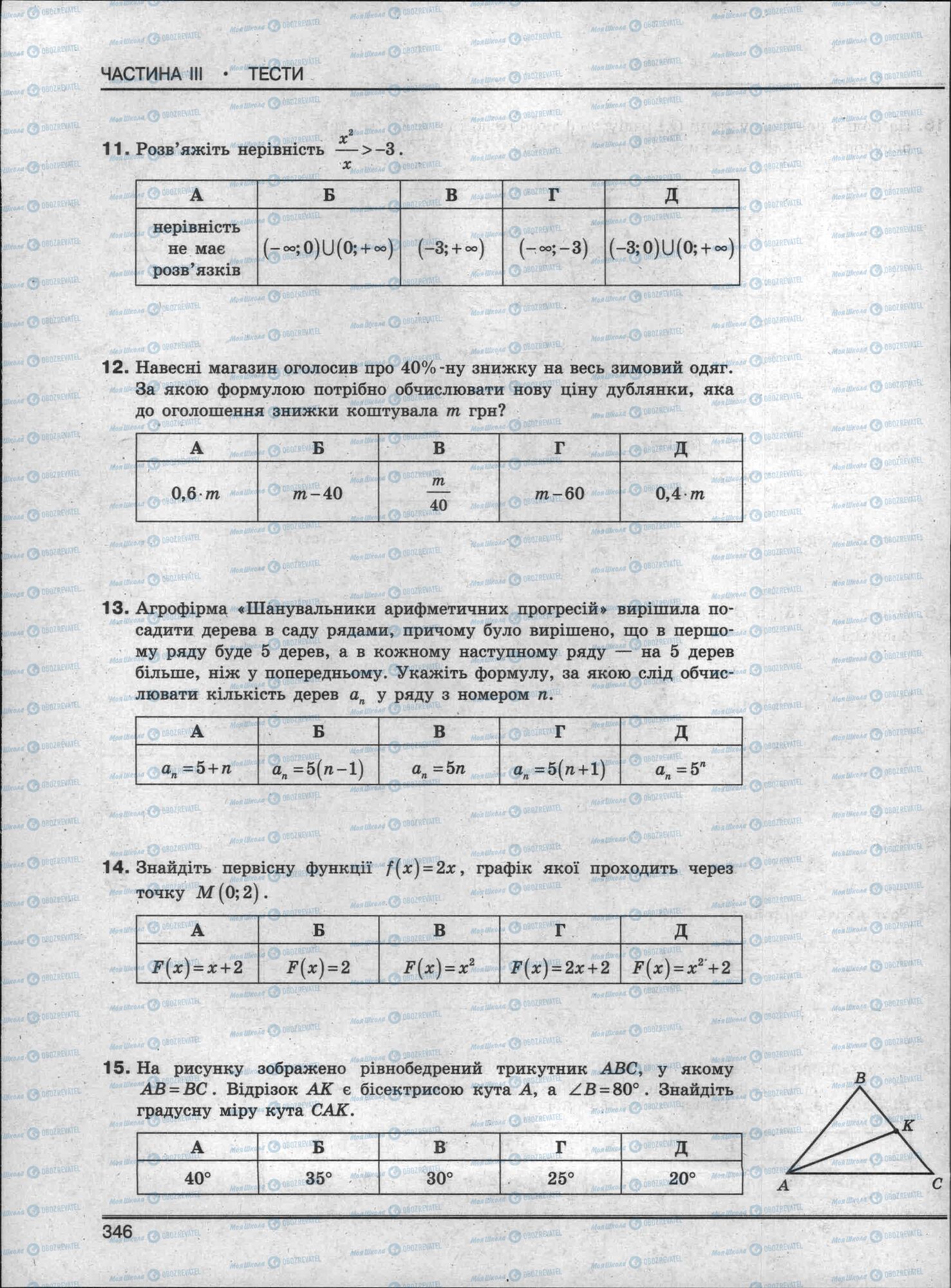 ЗНО Математика 11 класс страница 346
