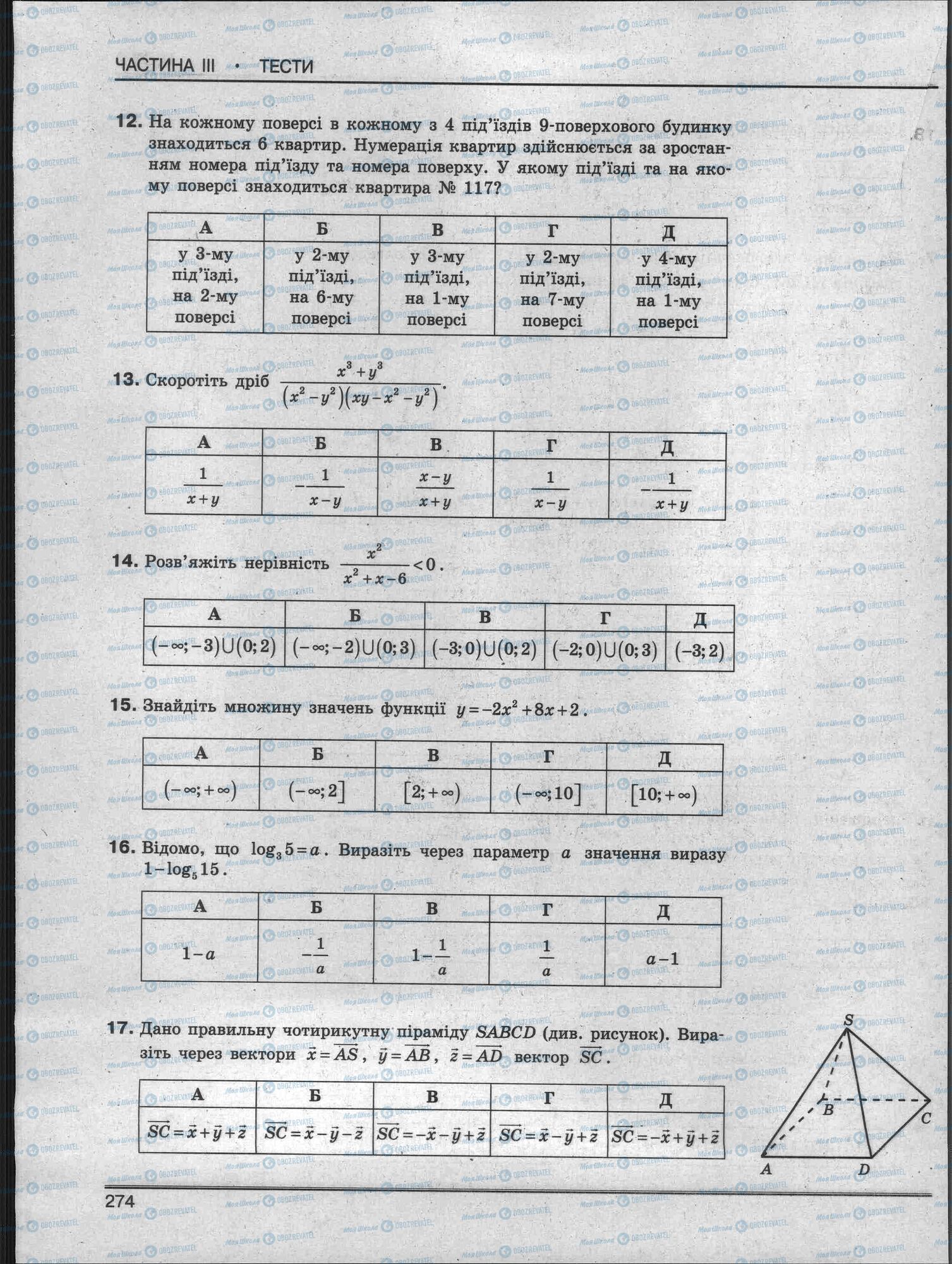 ЗНО Математика 11 клас сторінка 274