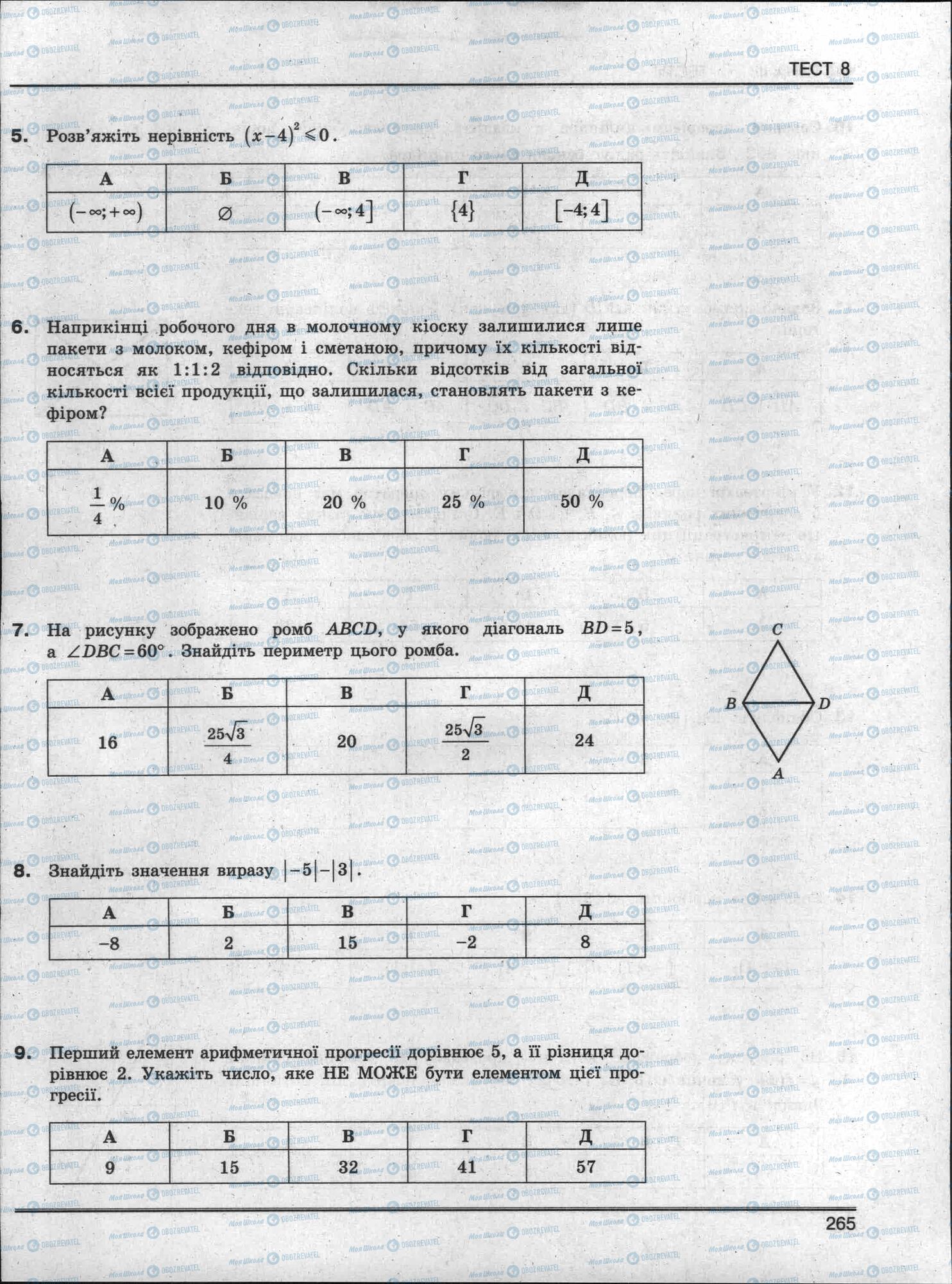 ЗНО Математика 11 клас сторінка 264