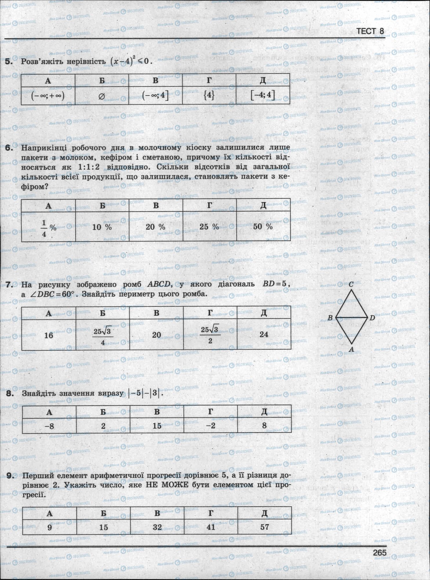 ЗНО Математика 11 класс страница 264