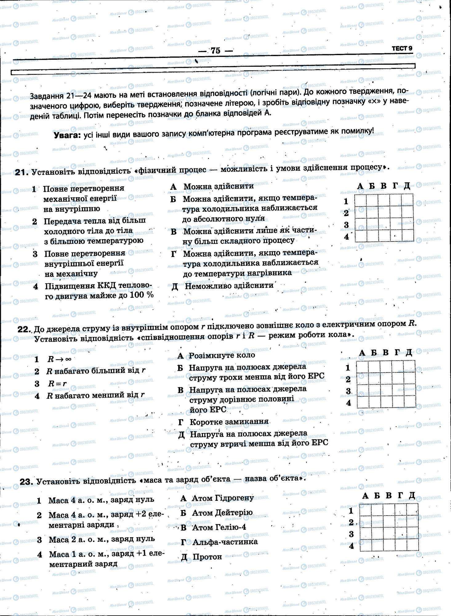 ЗНО Фізика 11 клас сторінка 075