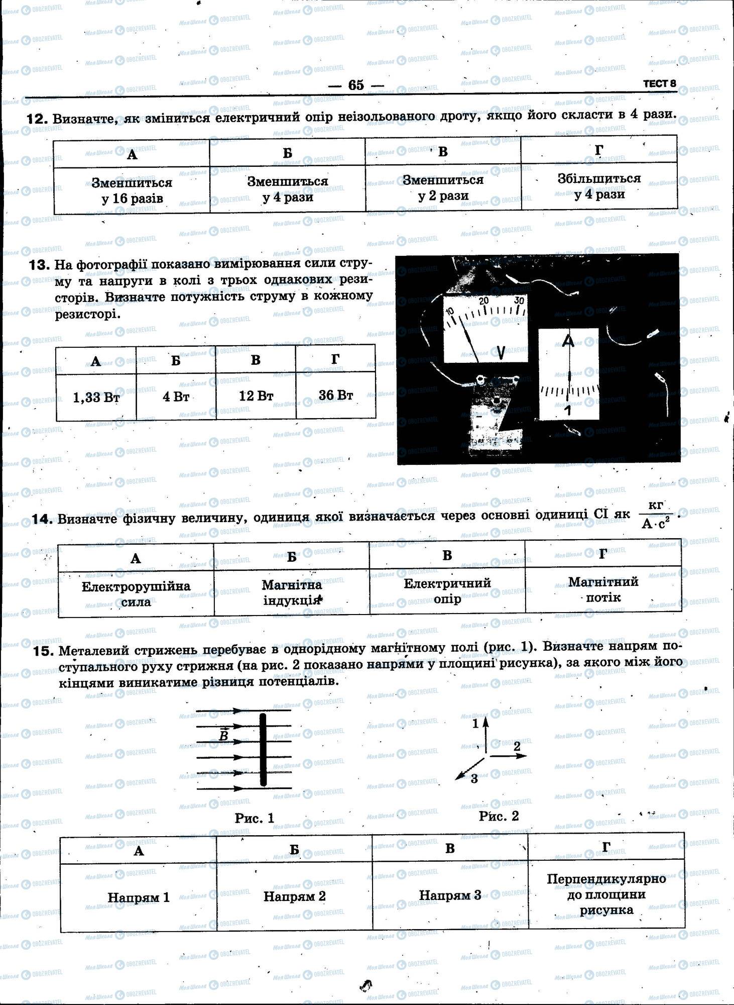ЗНО Фізика 11 клас сторінка 065