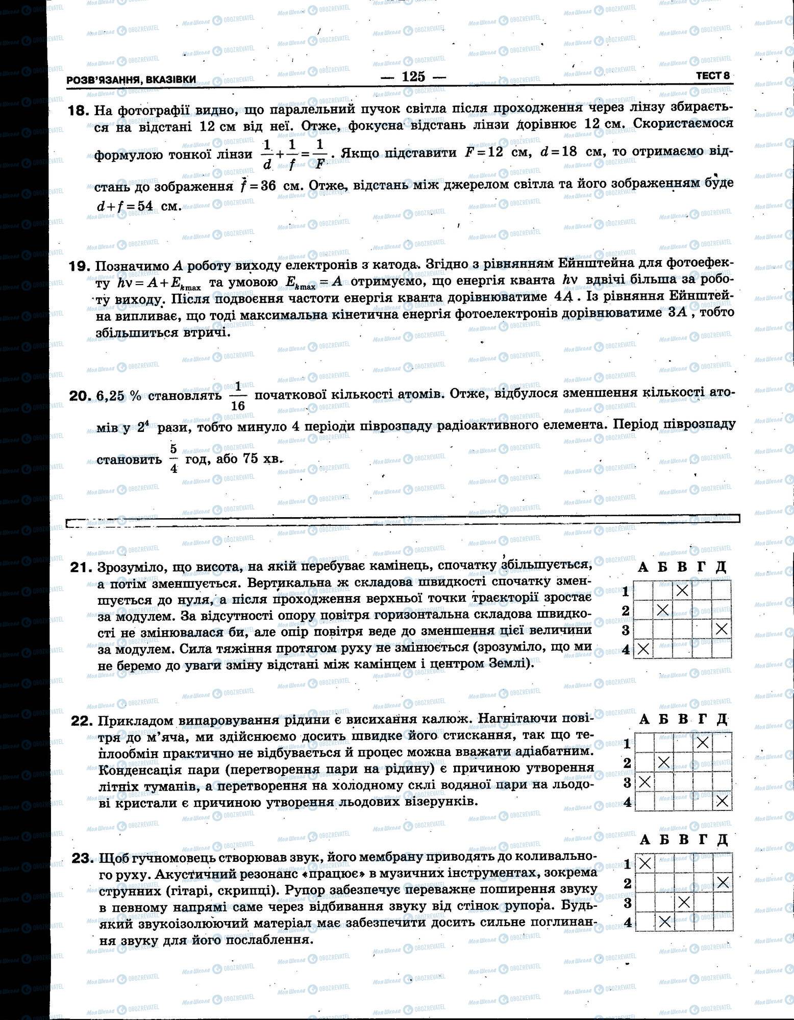 ЗНО Физика 11 класс страница 125
