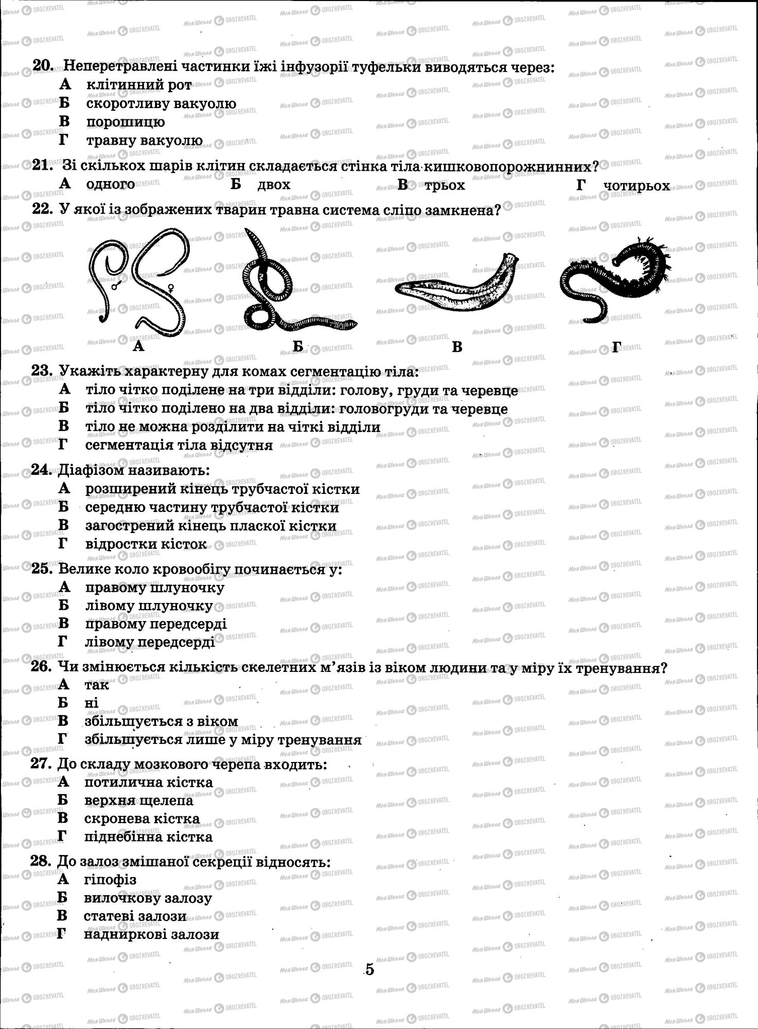 ЗНО Биология 11 класс страница 005