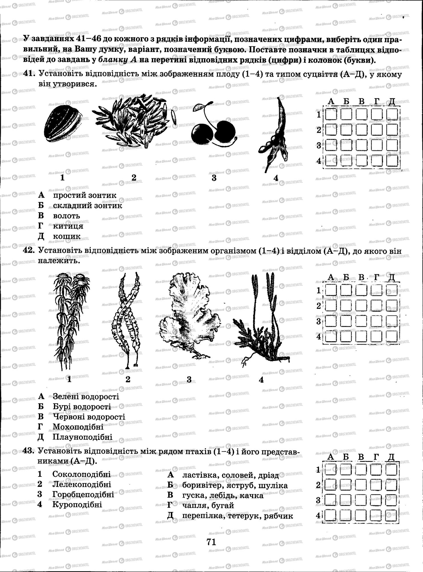 ЗНО Біологія 11 клас сторінка 071