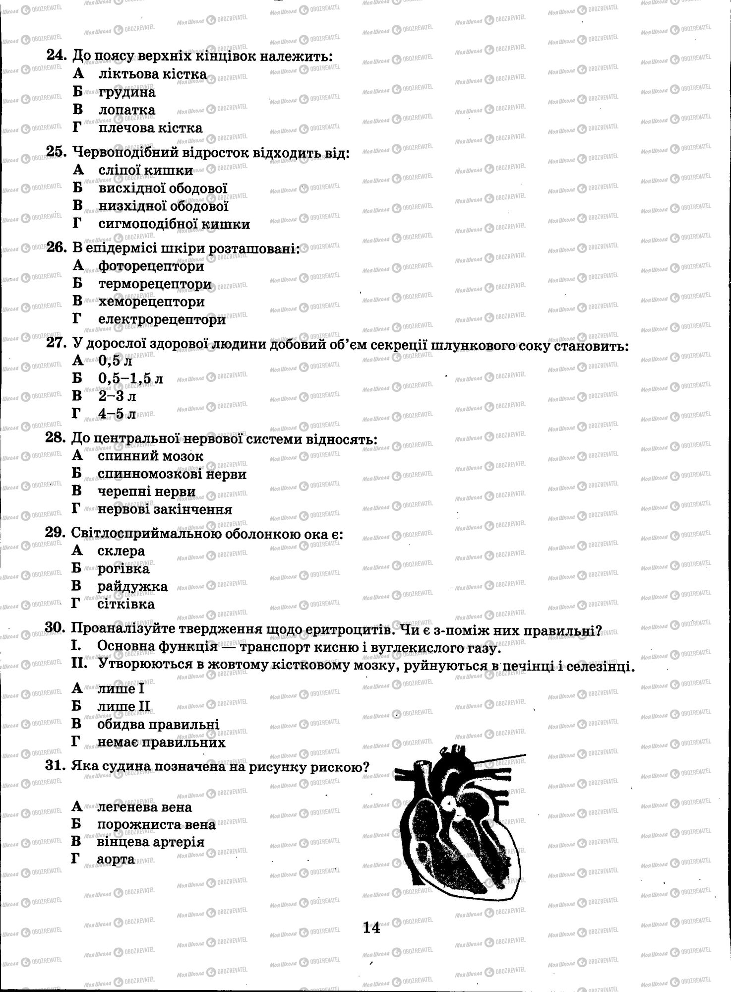 ЗНО Біологія 11 клас сторінка 014