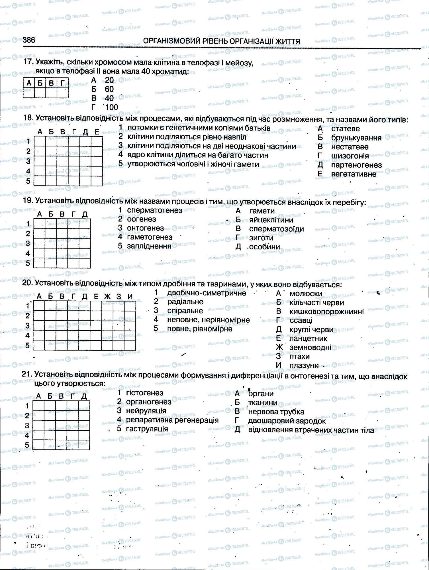 ЗНО Біологія 11 клас сторінка 386