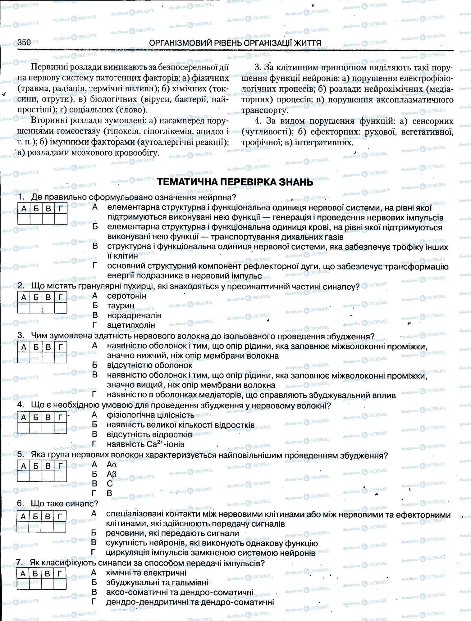 ЗНО Биология 11 класс страница 350