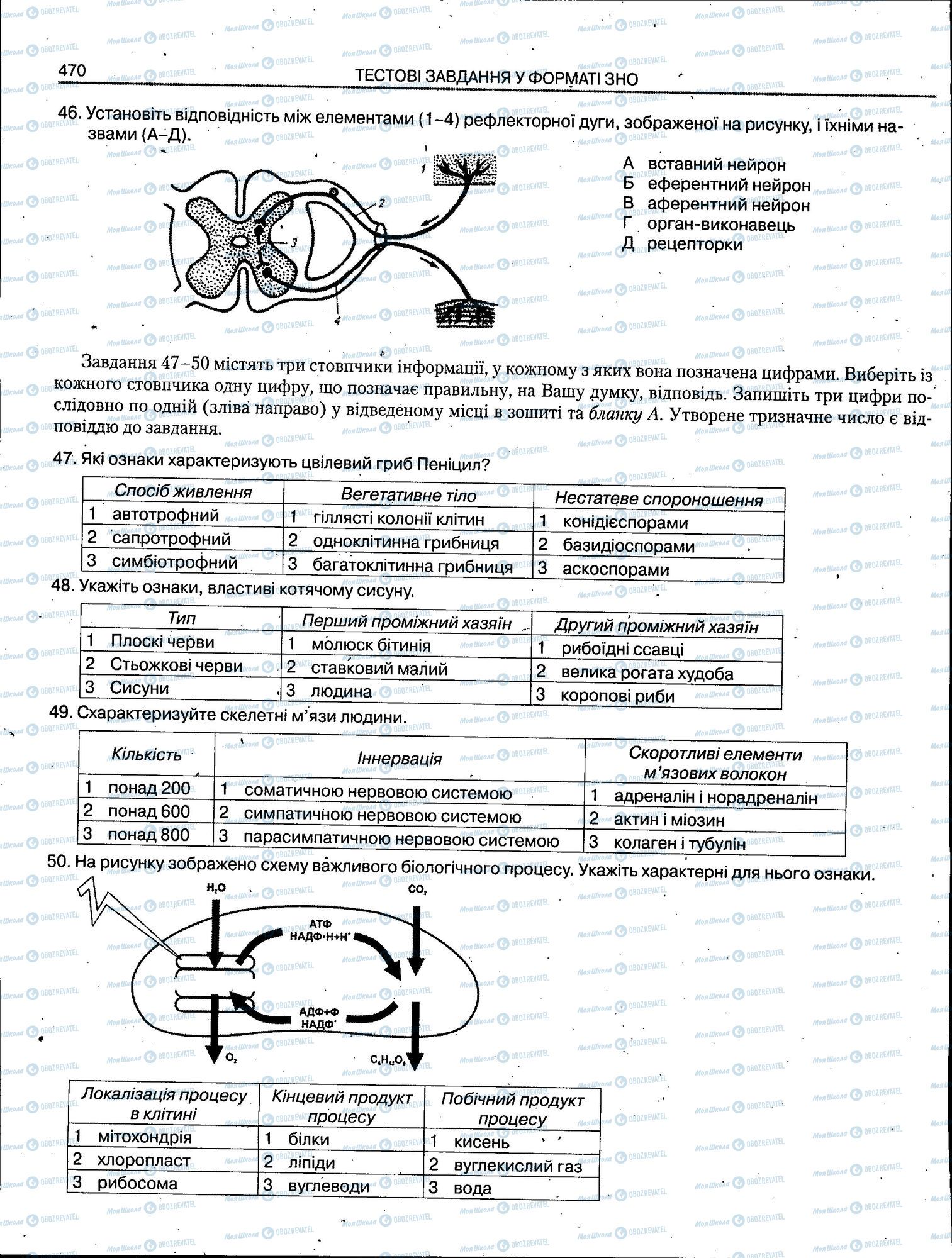 ЗНО Біологія 11 клас сторінка 470