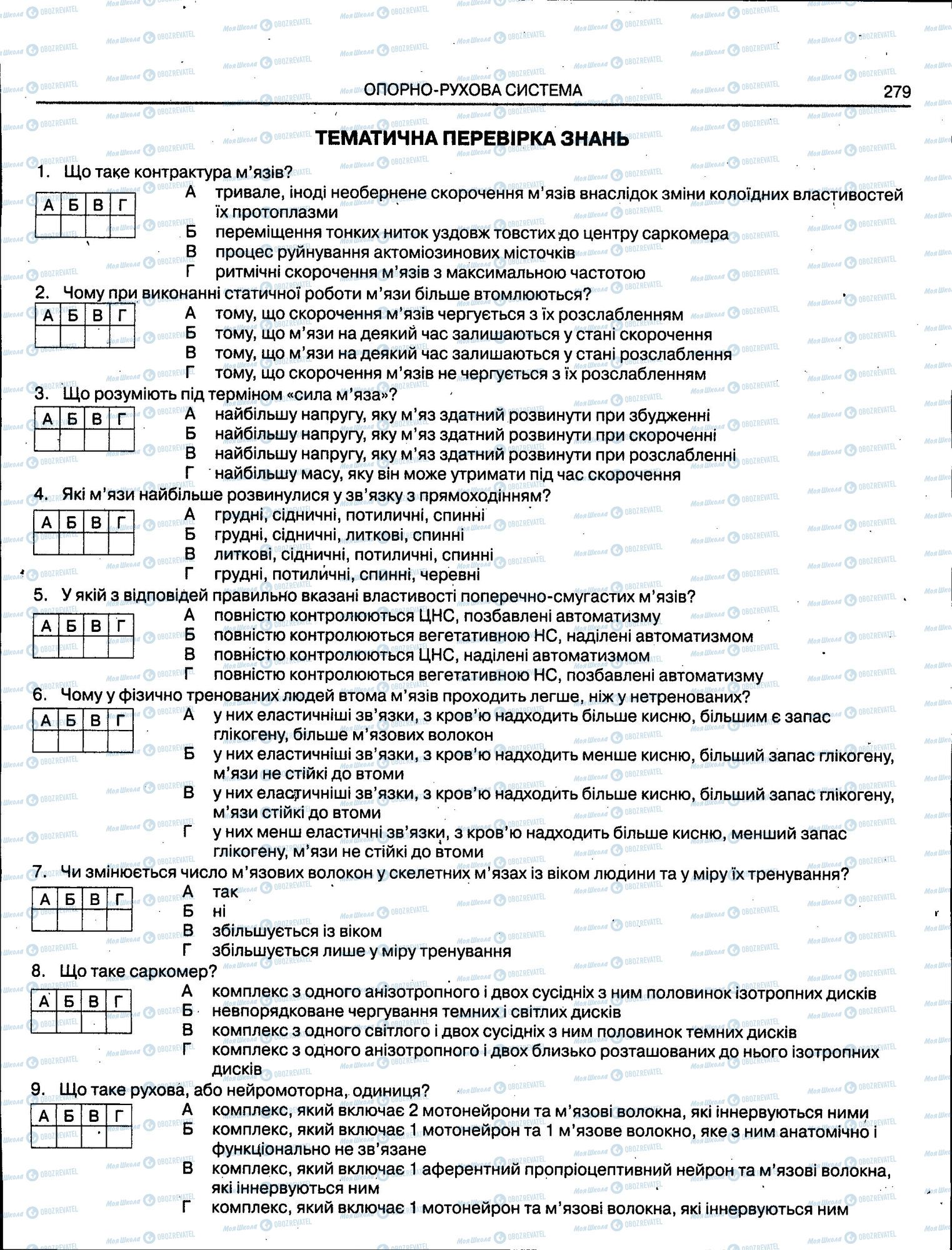 ЗНО Біологія 11 клас сторінка 279