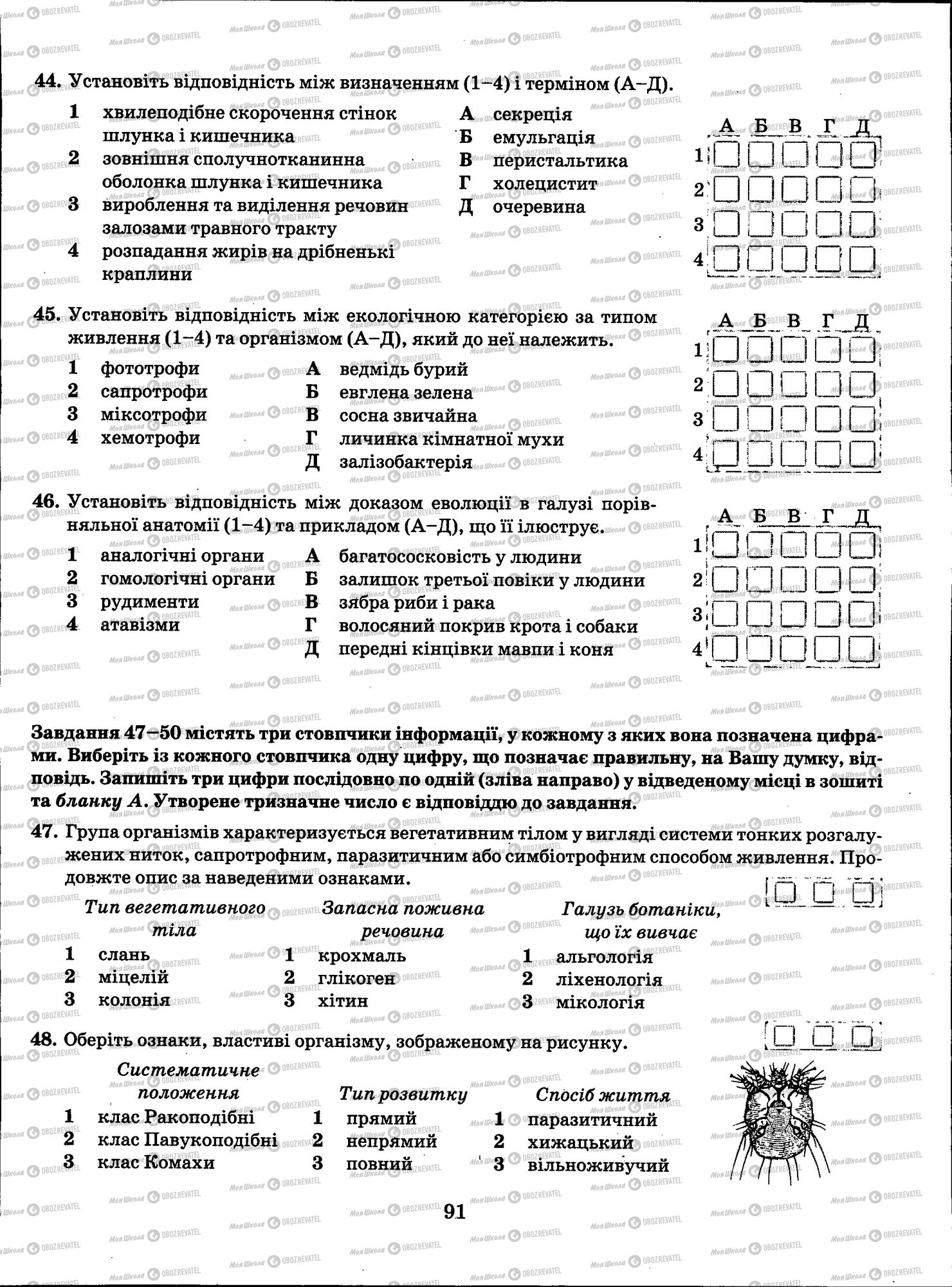 ЗНО Біологія 11 клас сторінка 091