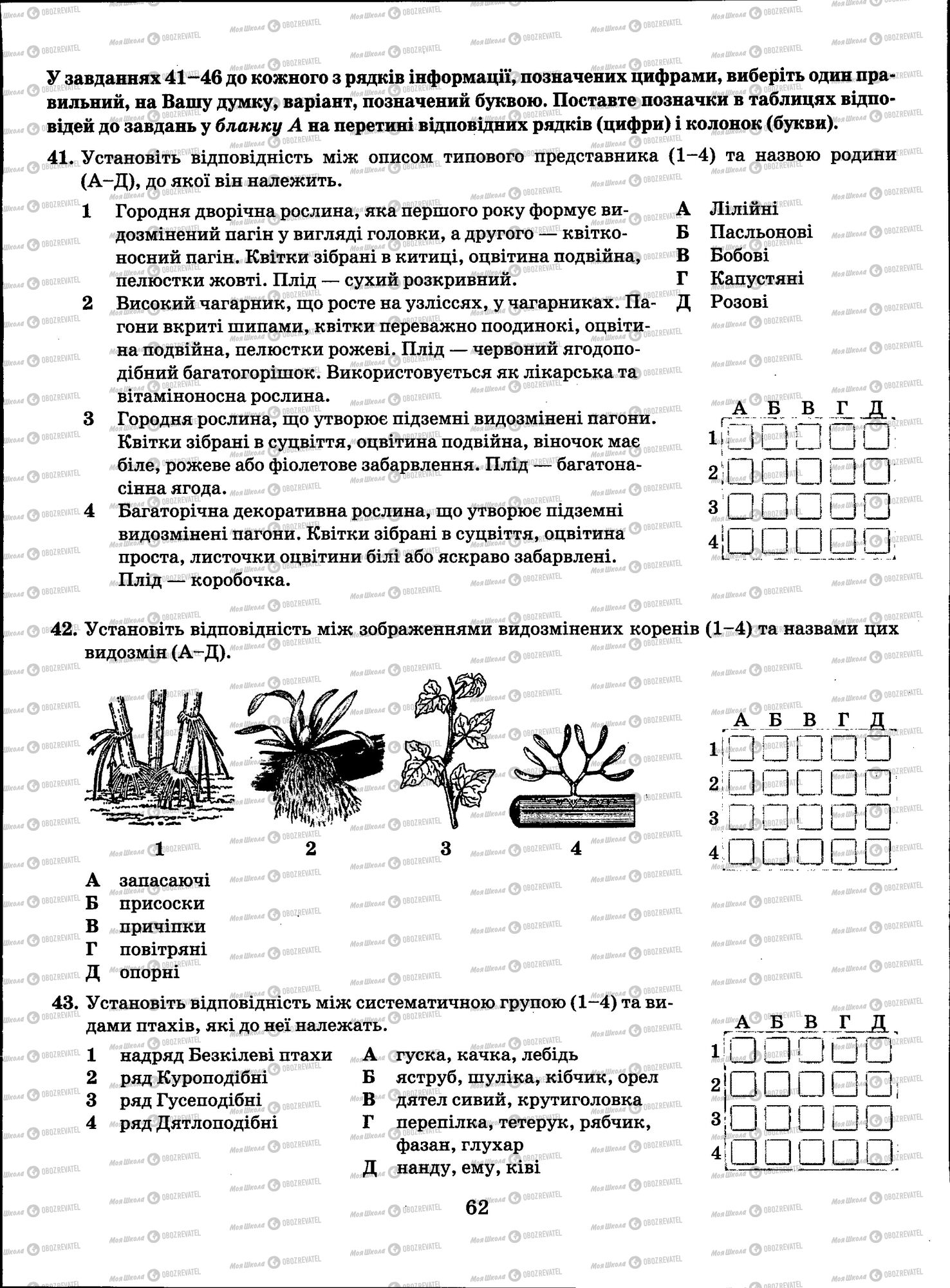 ЗНО Біологія 11 клас сторінка 062