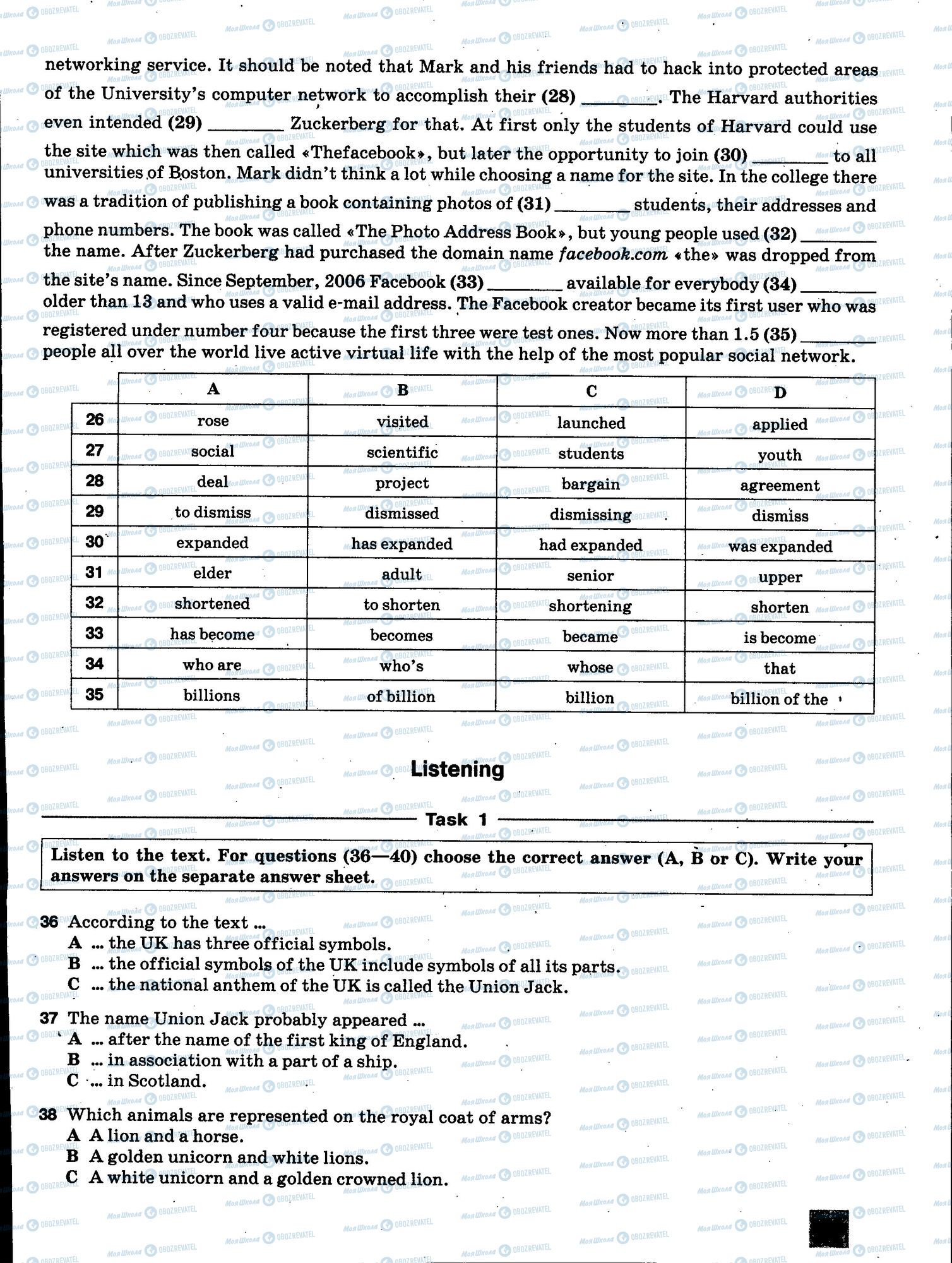 ЗНО Английский язык 11 класс страница 289