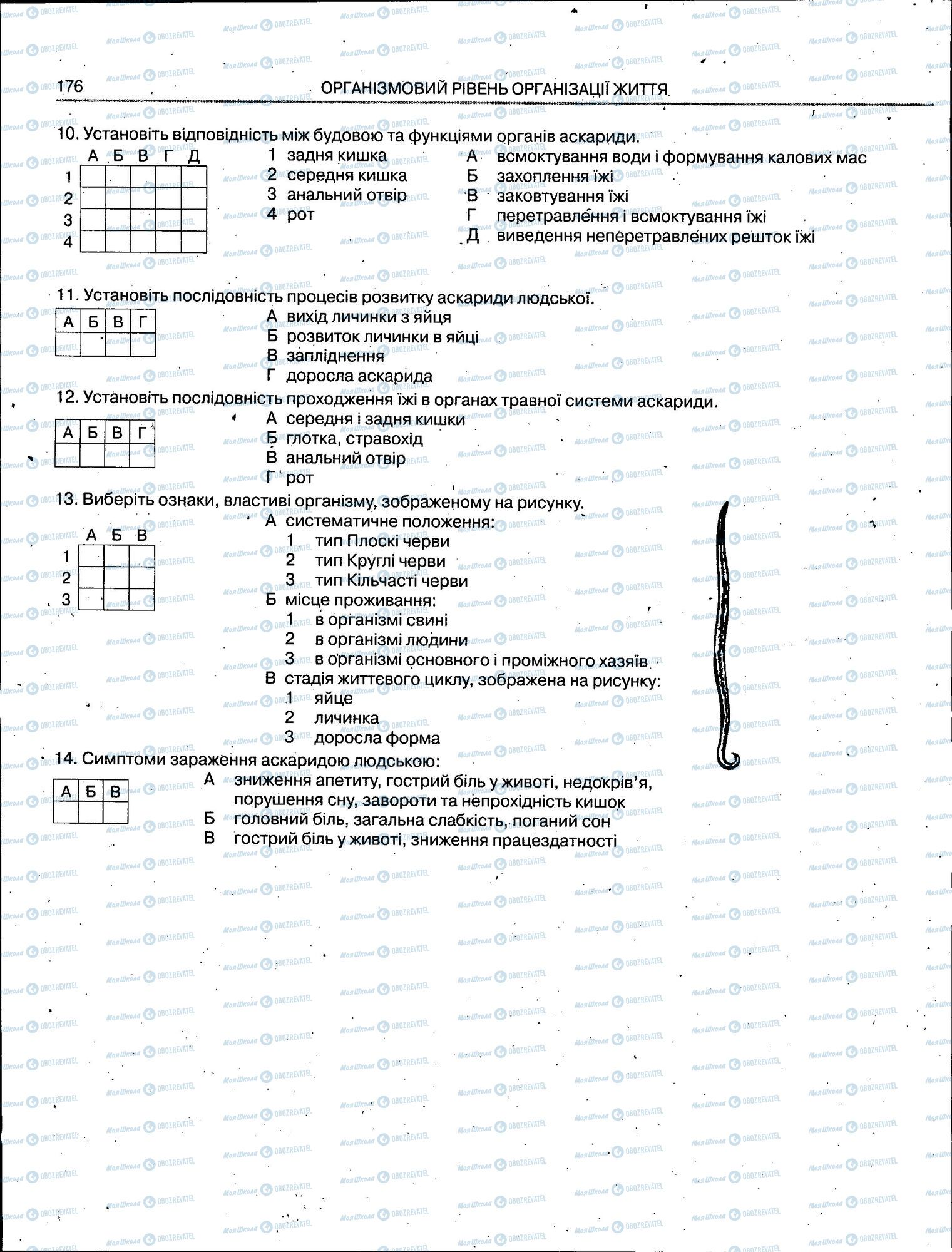 ЗНО Біологія 11 клас сторінка 176