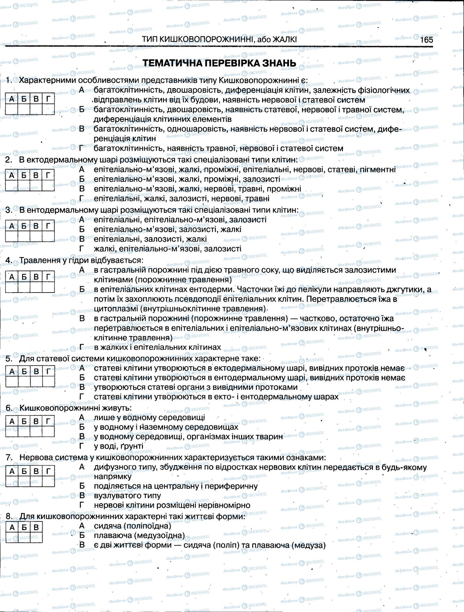 ЗНО Биология 11 класс страница 165