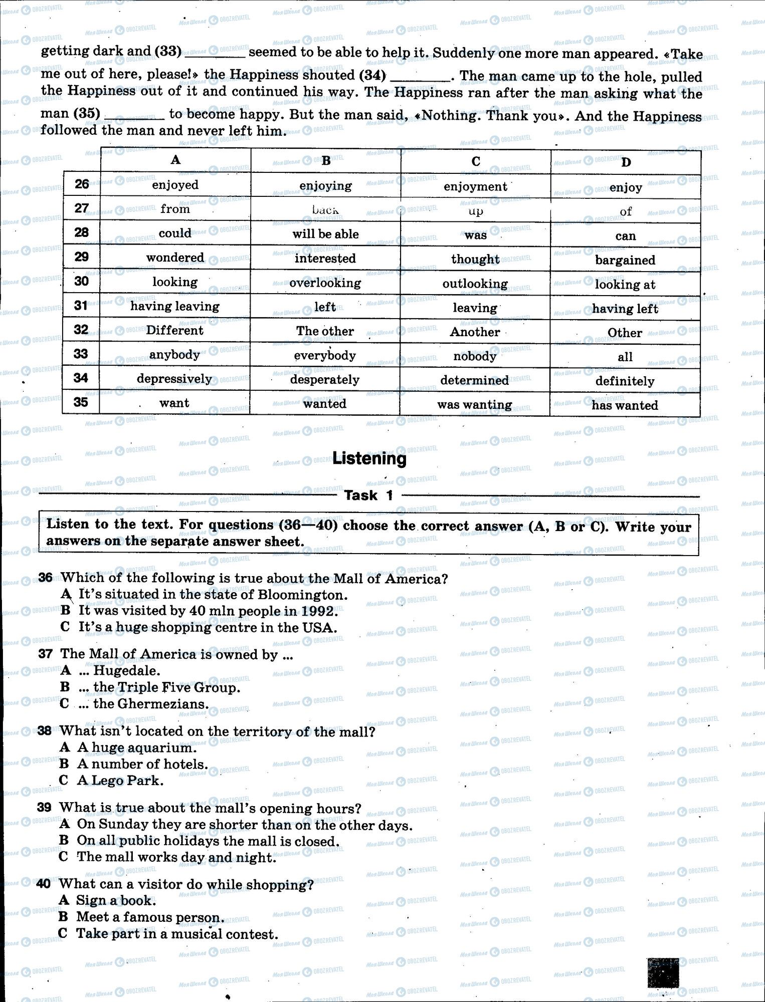 ЗНО Англійська мова 11 клас сторінка 385
