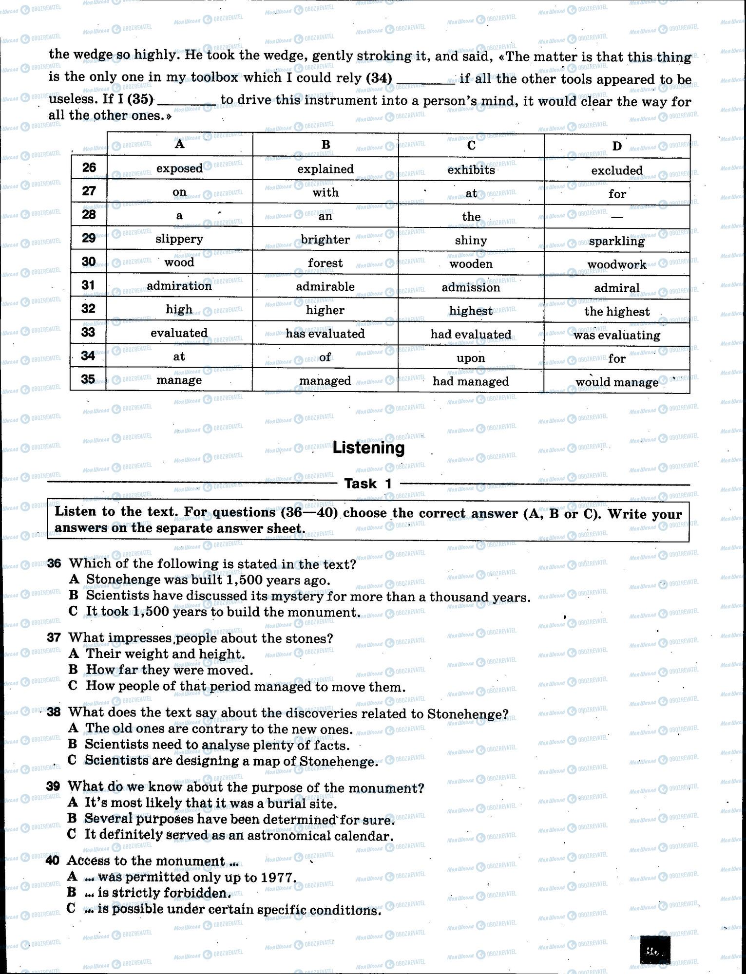ЗНО Англійська мова 11 клас сторінка 361
