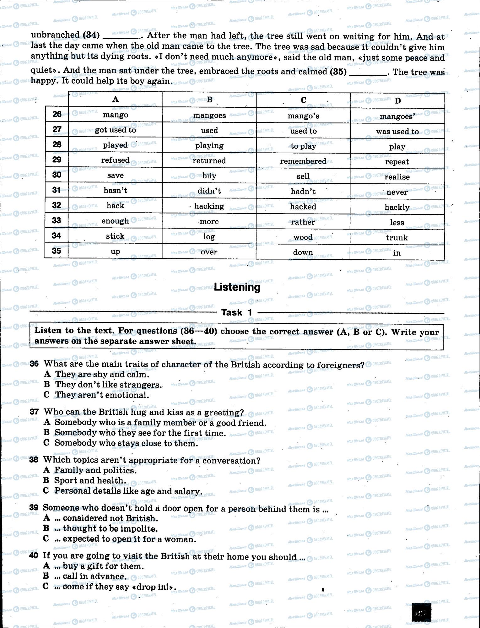 ЗНО Английский язык 11 класс страница 329