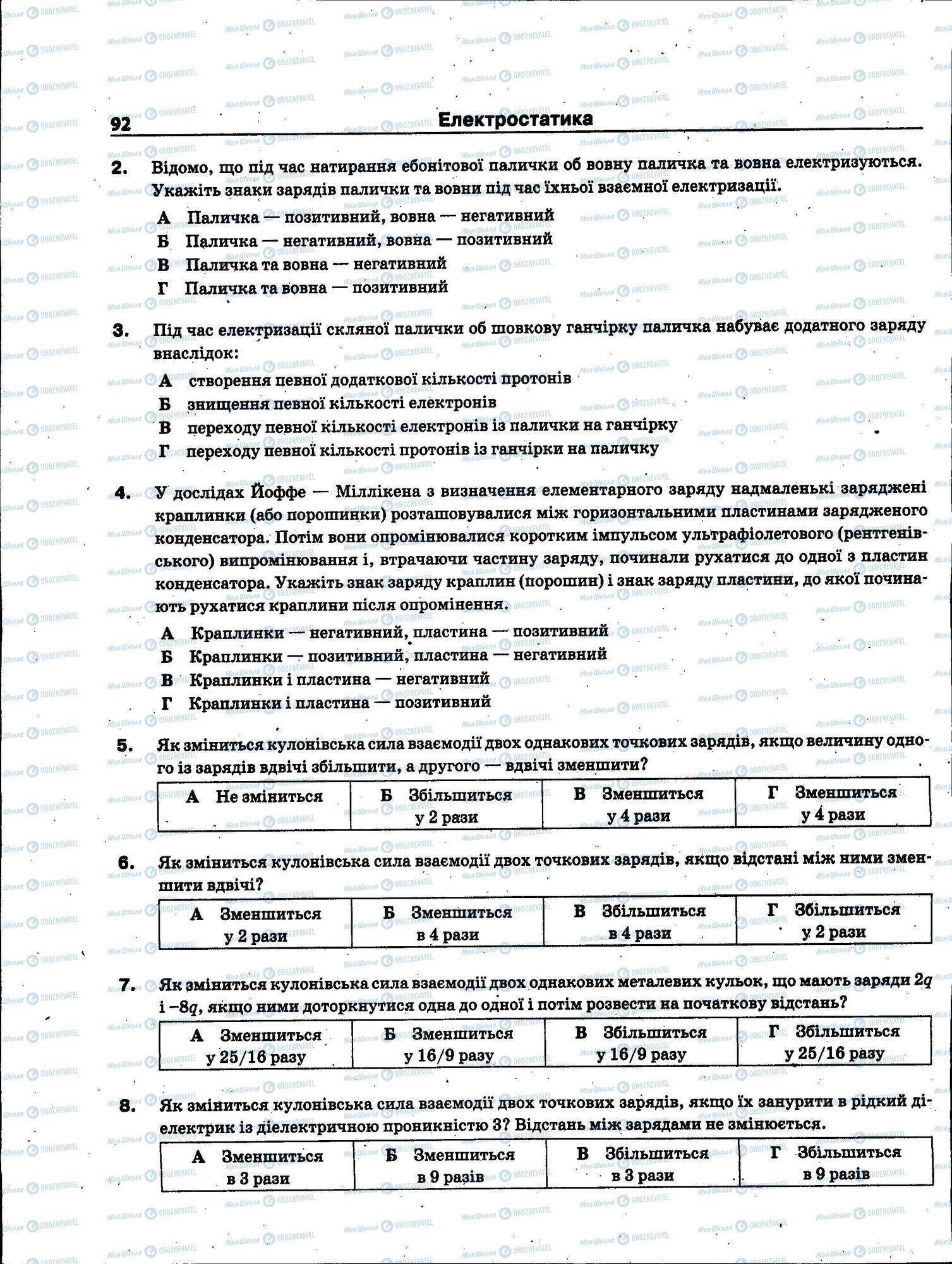 ЗНО Физика 11 класс страница 092