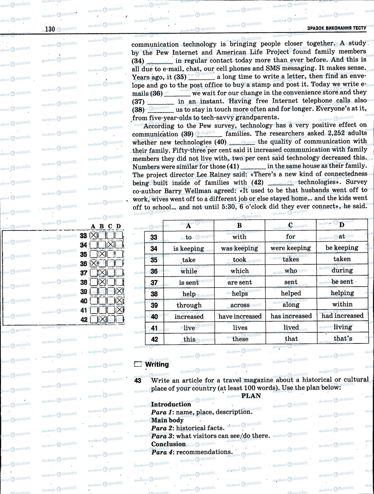 ЗНО Англійська мова 11 клас сторінка 130
