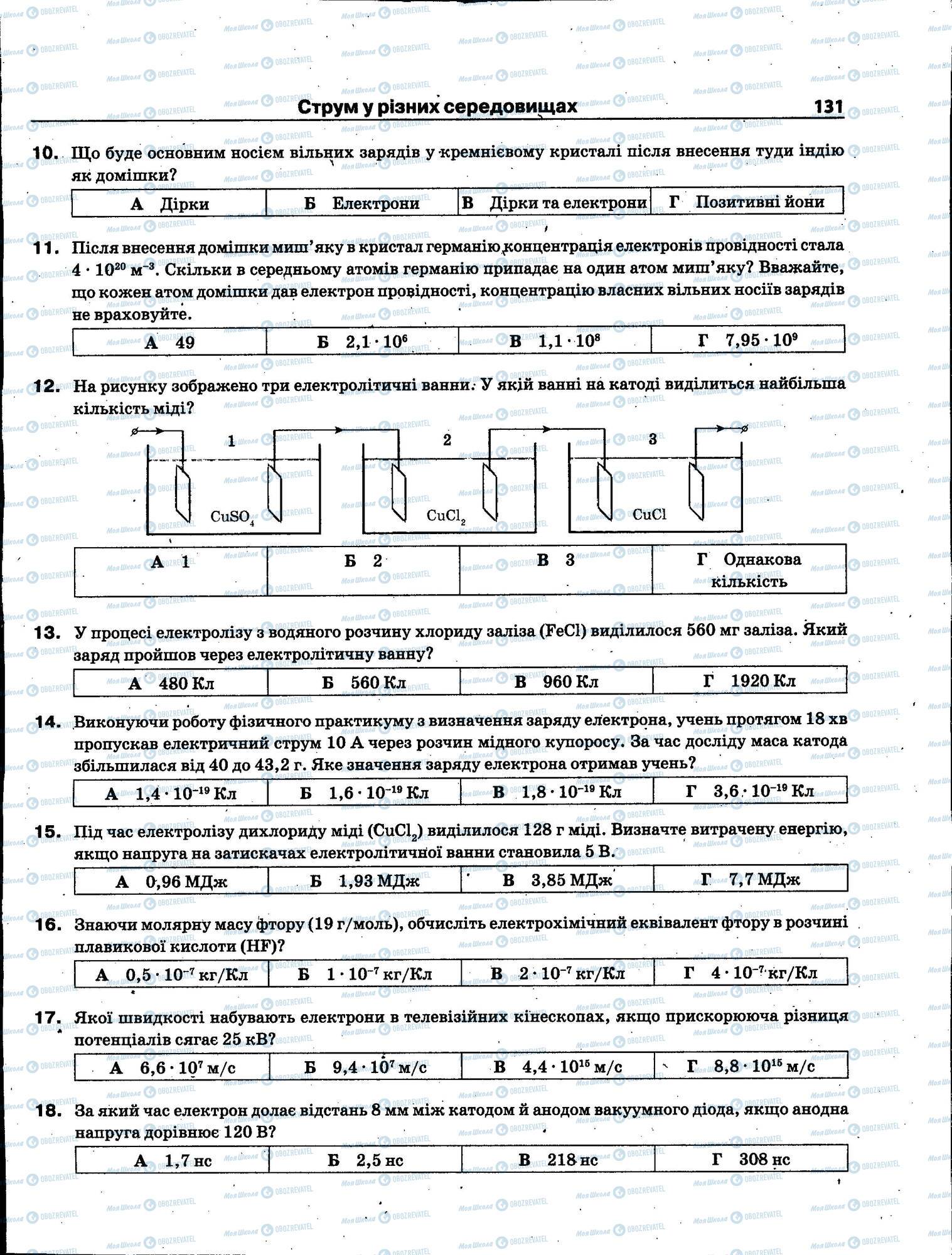 ЗНО Физика 11 класс страница 131