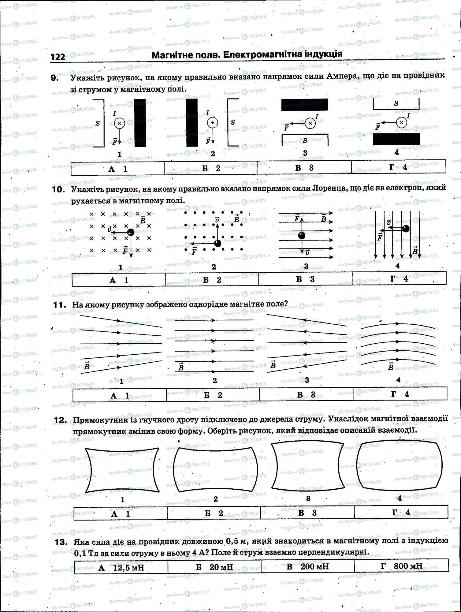 ЗНО Фізика 11 клас сторінка 122