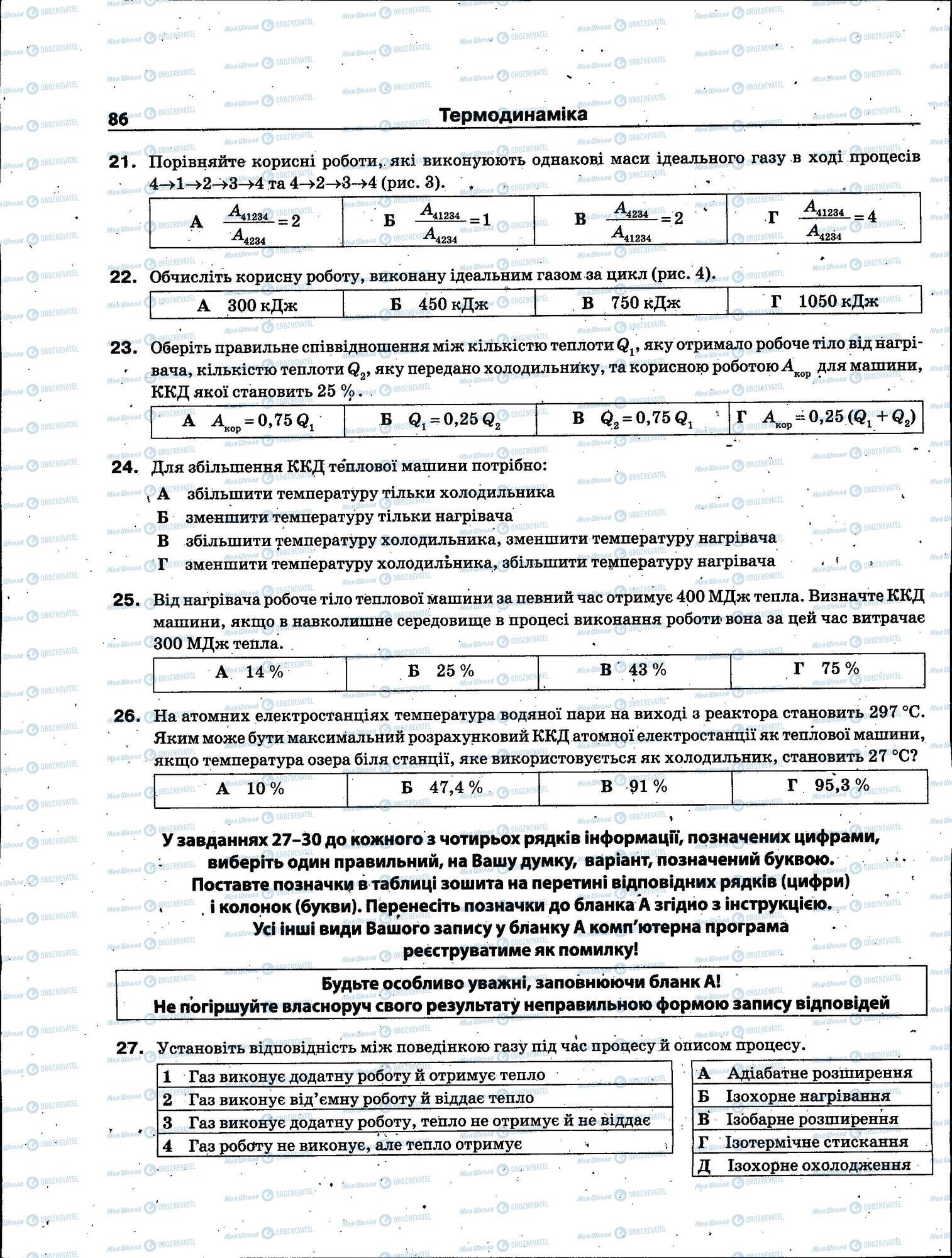 ЗНО Фізика 11 клас сторінка 086