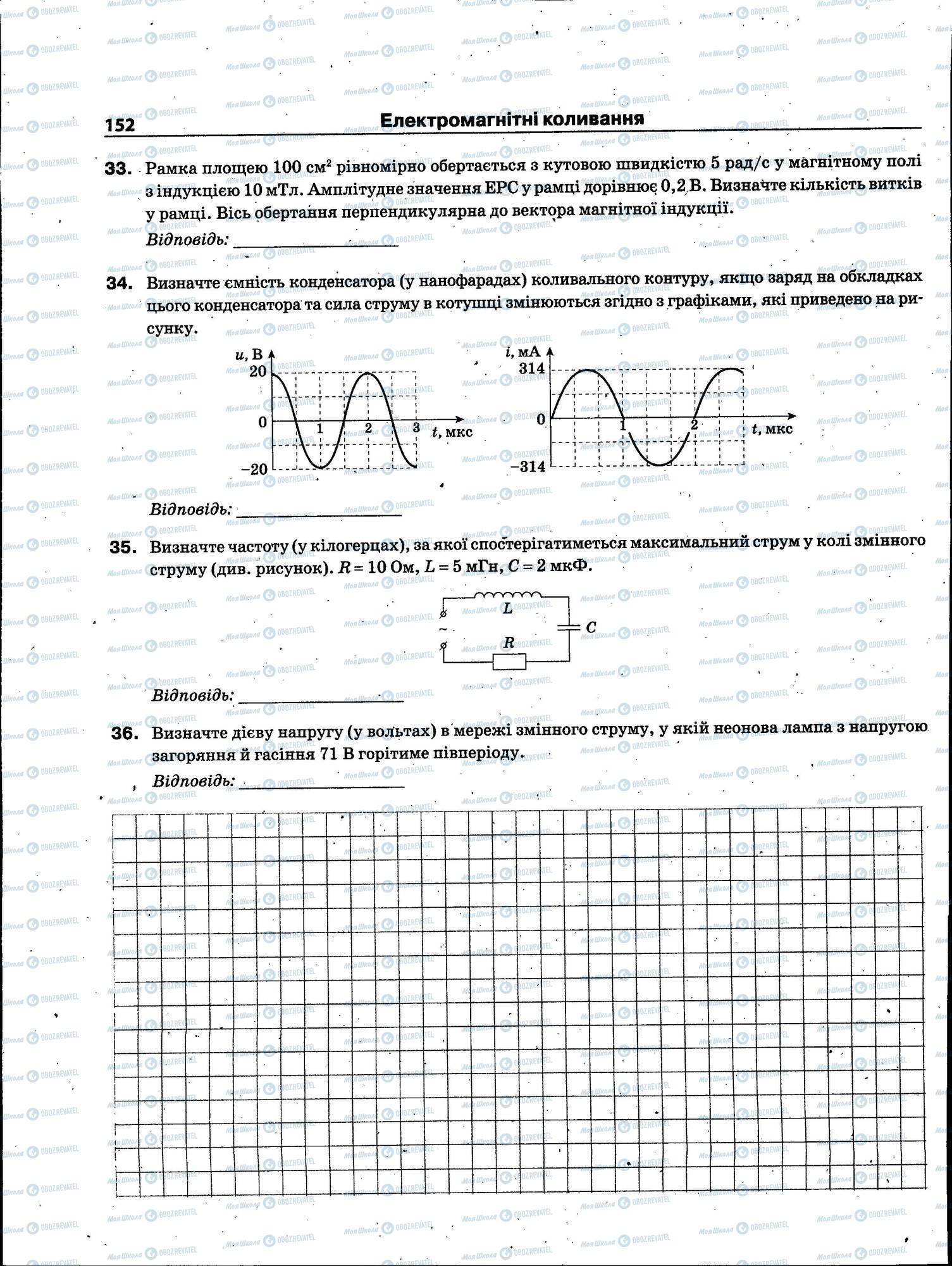ЗНО Фізика 11 клас сторінка 152