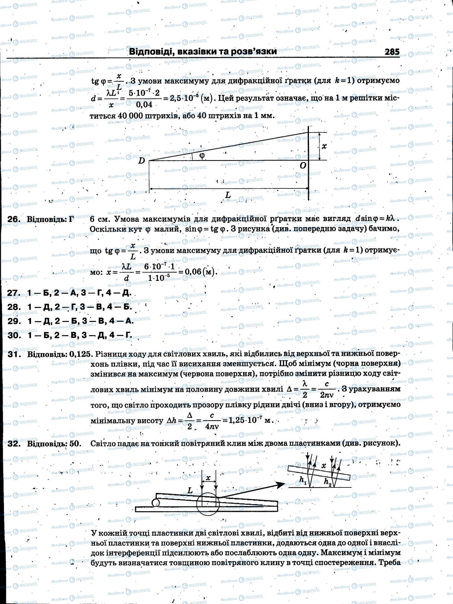 ЗНО Фізика 11 клас сторінка 285