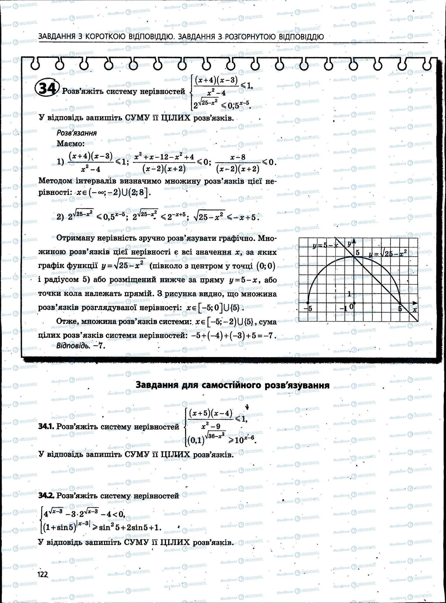 ЗНО Математика 11 класс страница 122