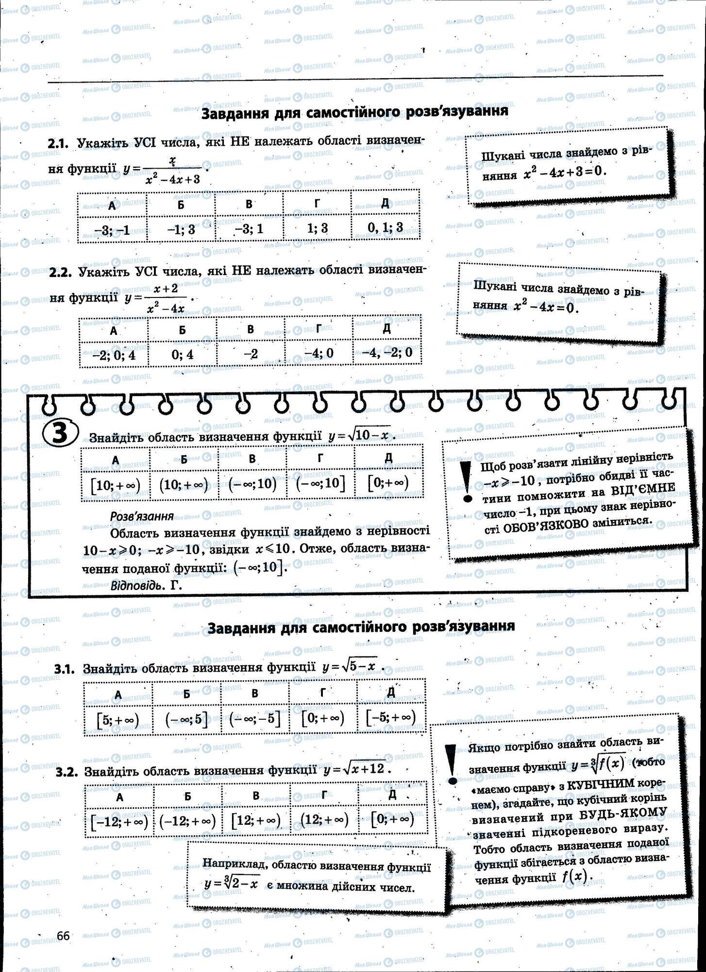 ЗНО Математика 11 клас сторінка 066
