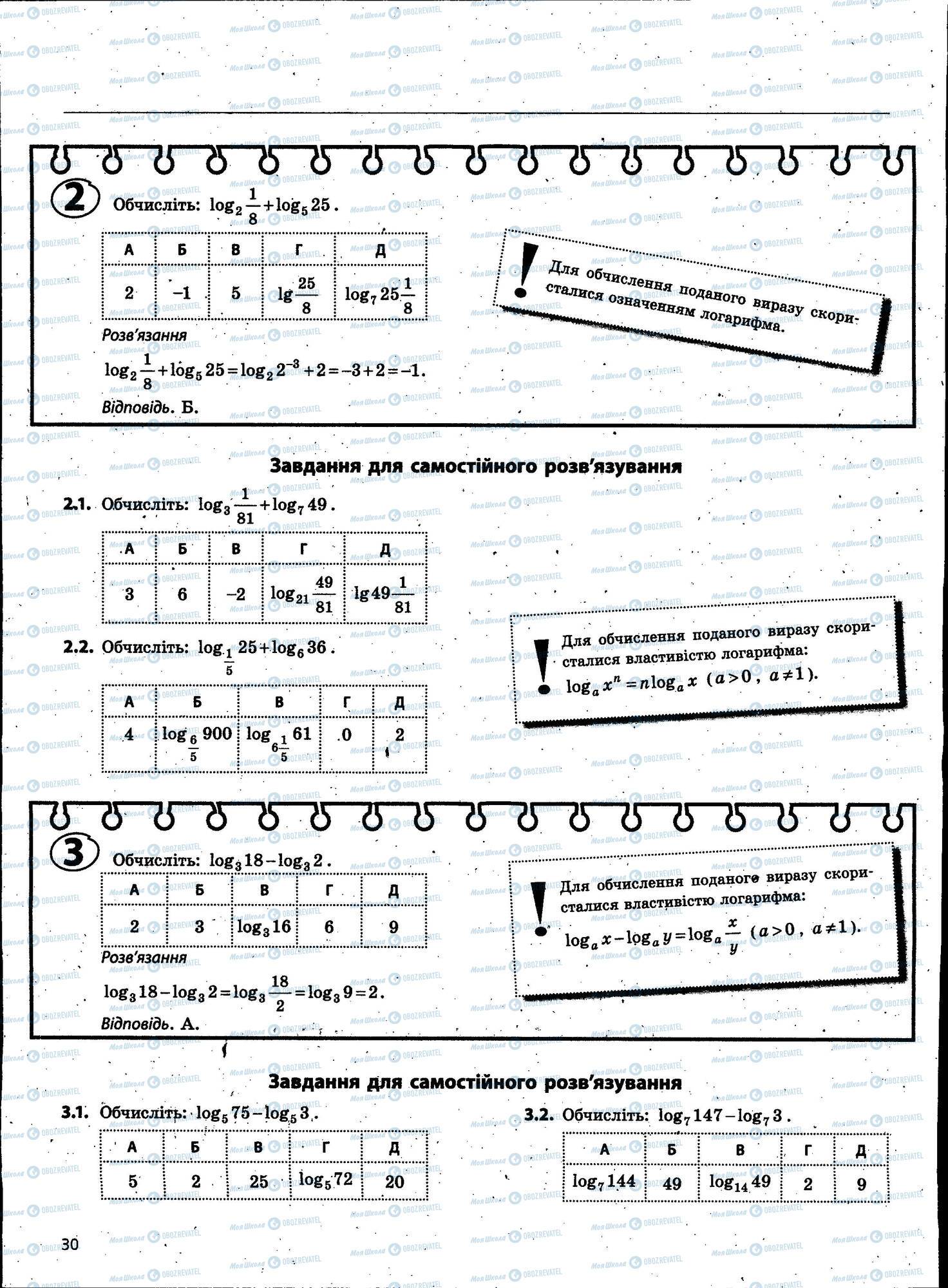 ЗНО Математика 11 класс страница 030