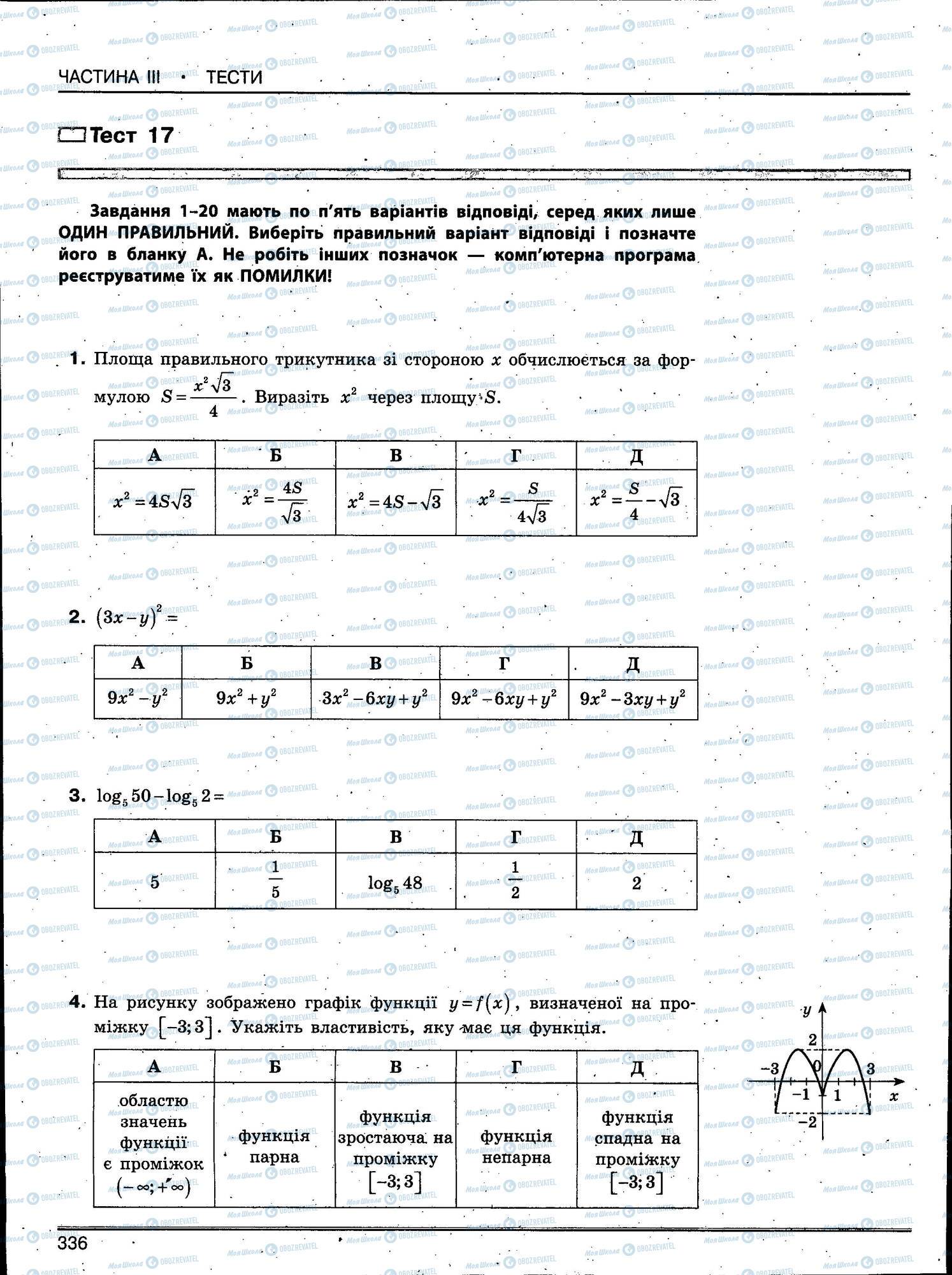 ЗНО Математика 11 клас сторінка 336