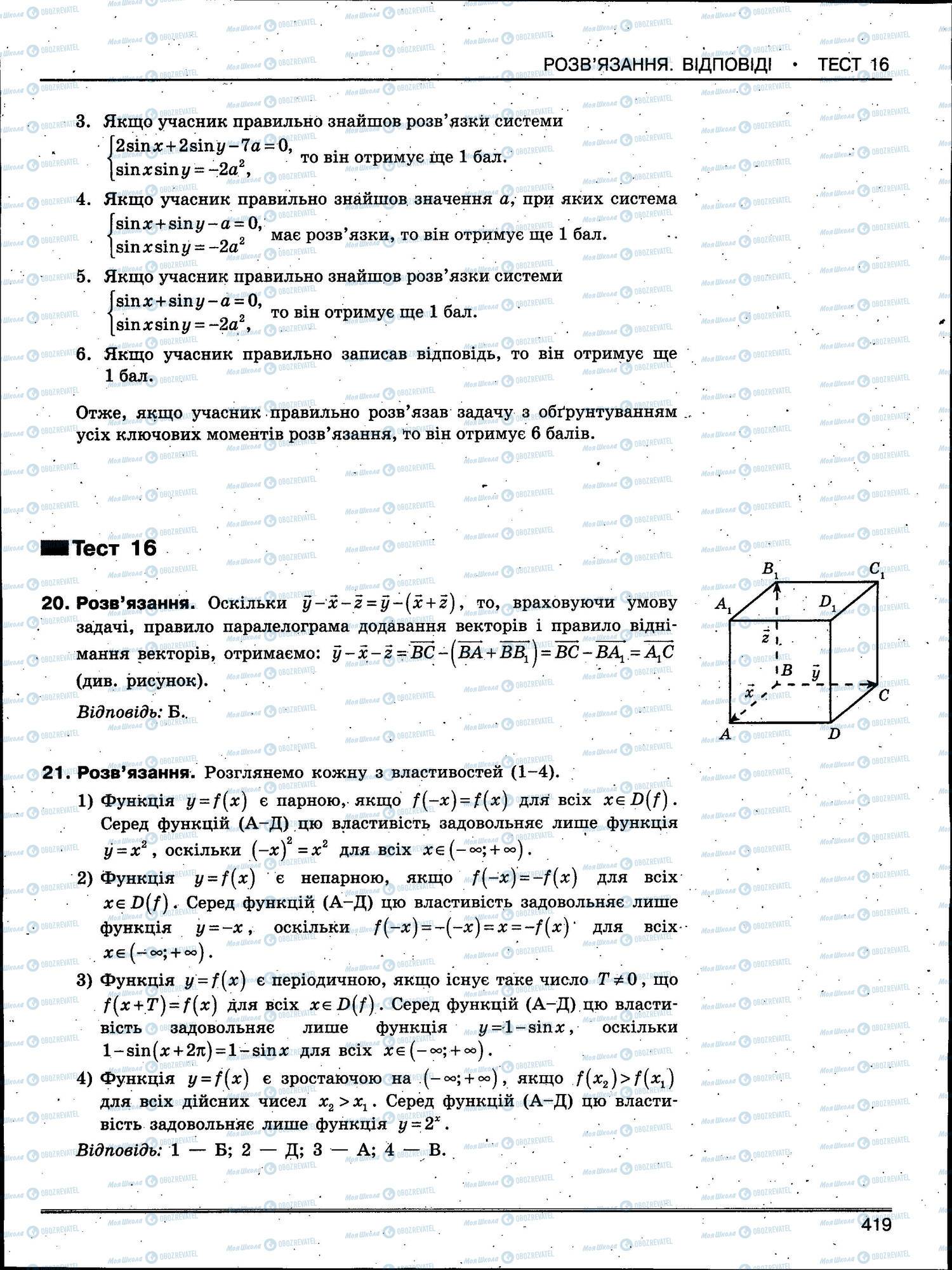 ЗНО Математика 11 клас сторінка 419