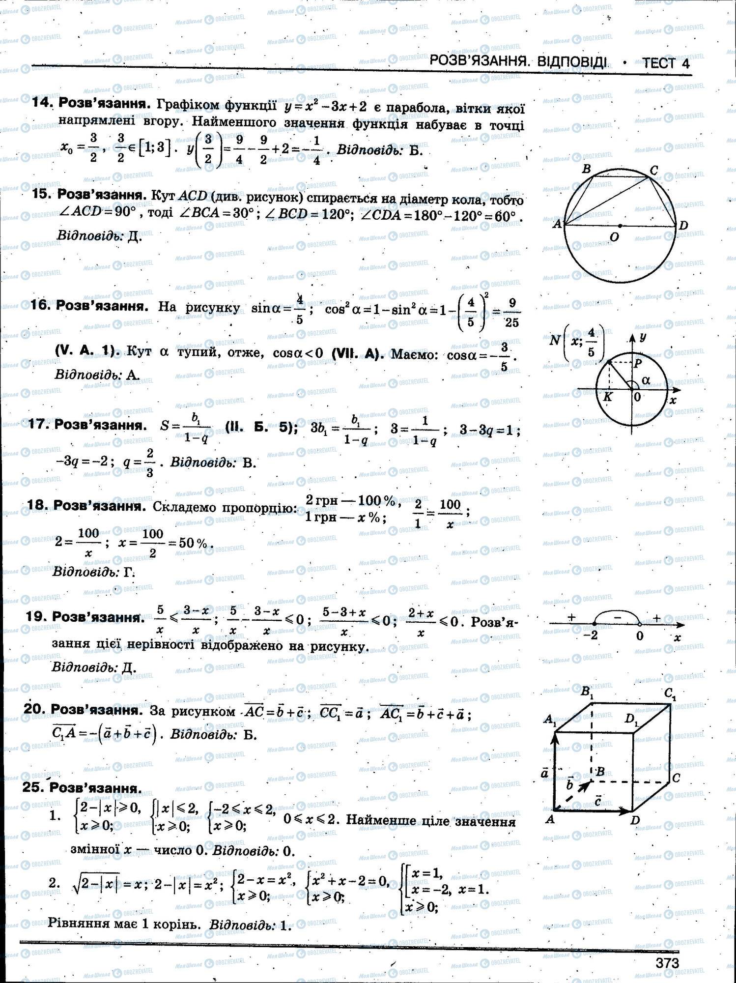 ЗНО Математика 11 класс страница 373
