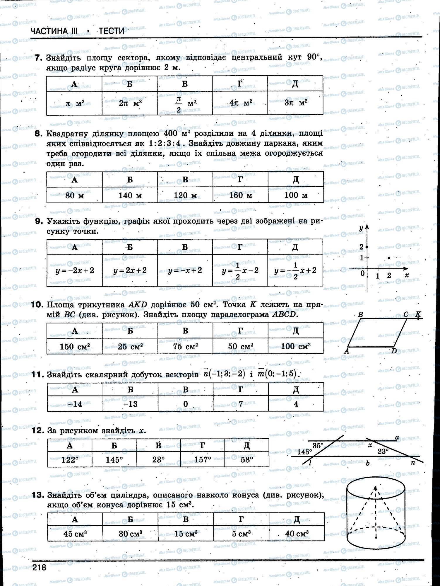ЗНО Математика 11 клас сторінка 218